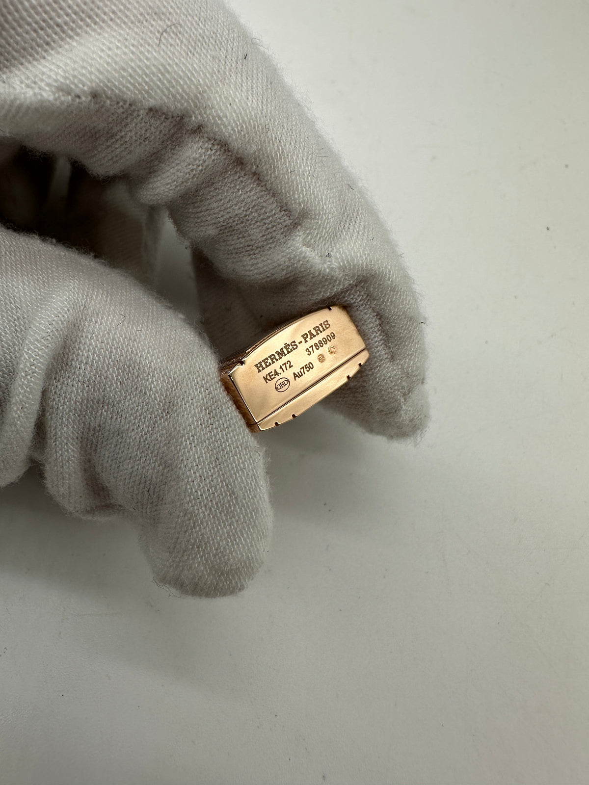 Hermès Kelly watch Mini model 16 mm Rose Gold 179 diamonds (0.889 ct)