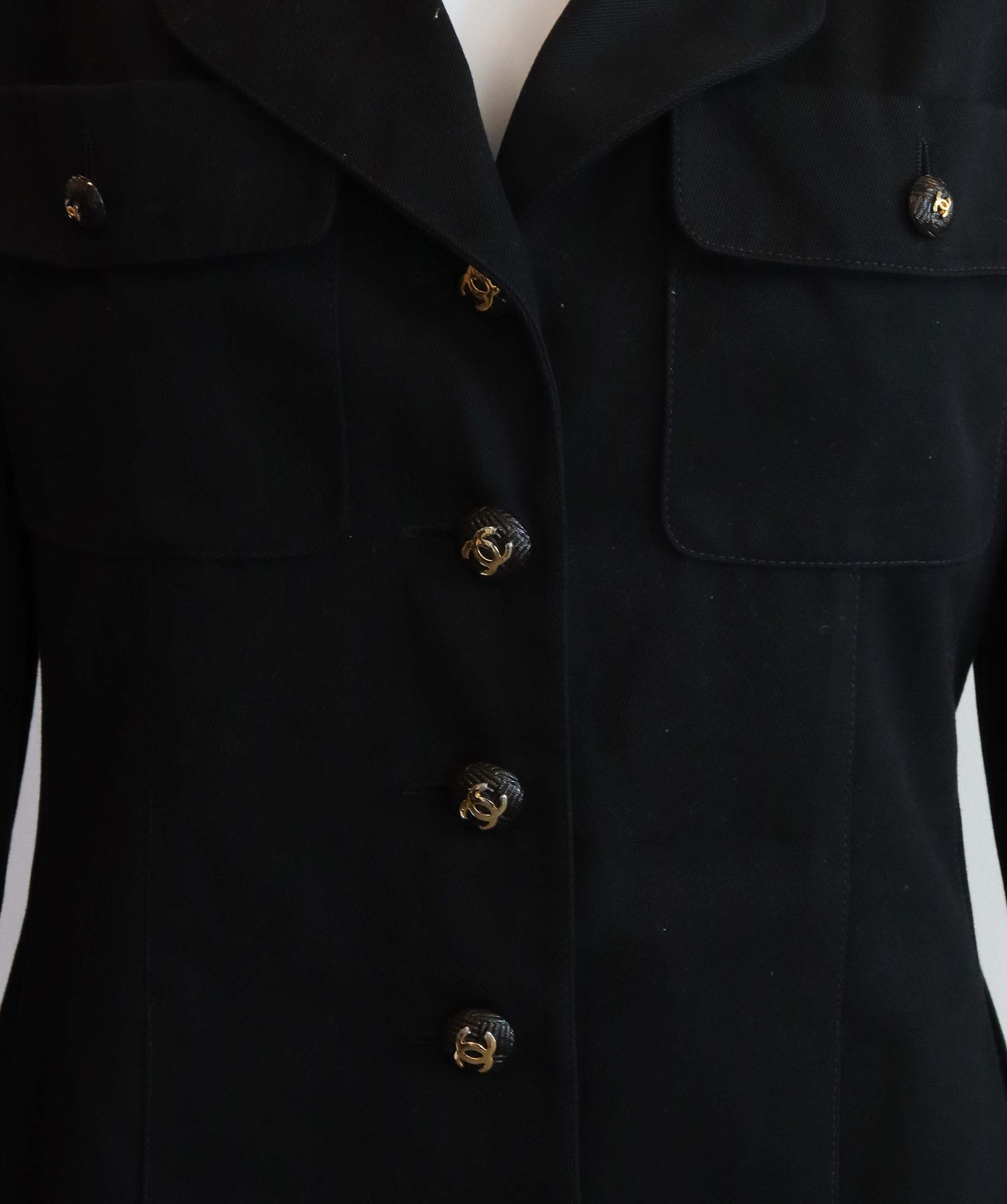 Chanel Black Jacket Sz 42 DXBK0077