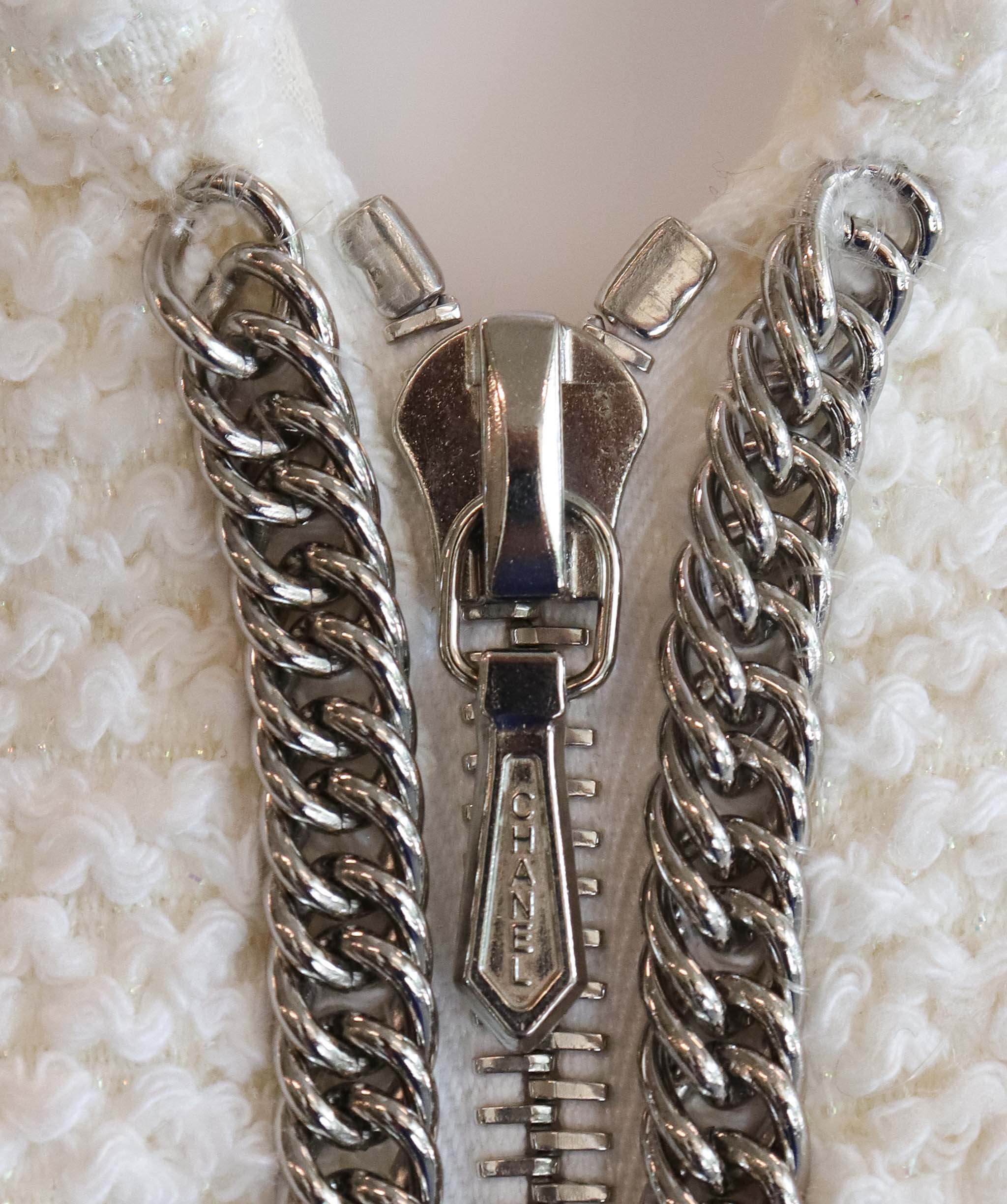 Chanel Tweed Chain Embellished CC Logo Button Jacket DXBK0205