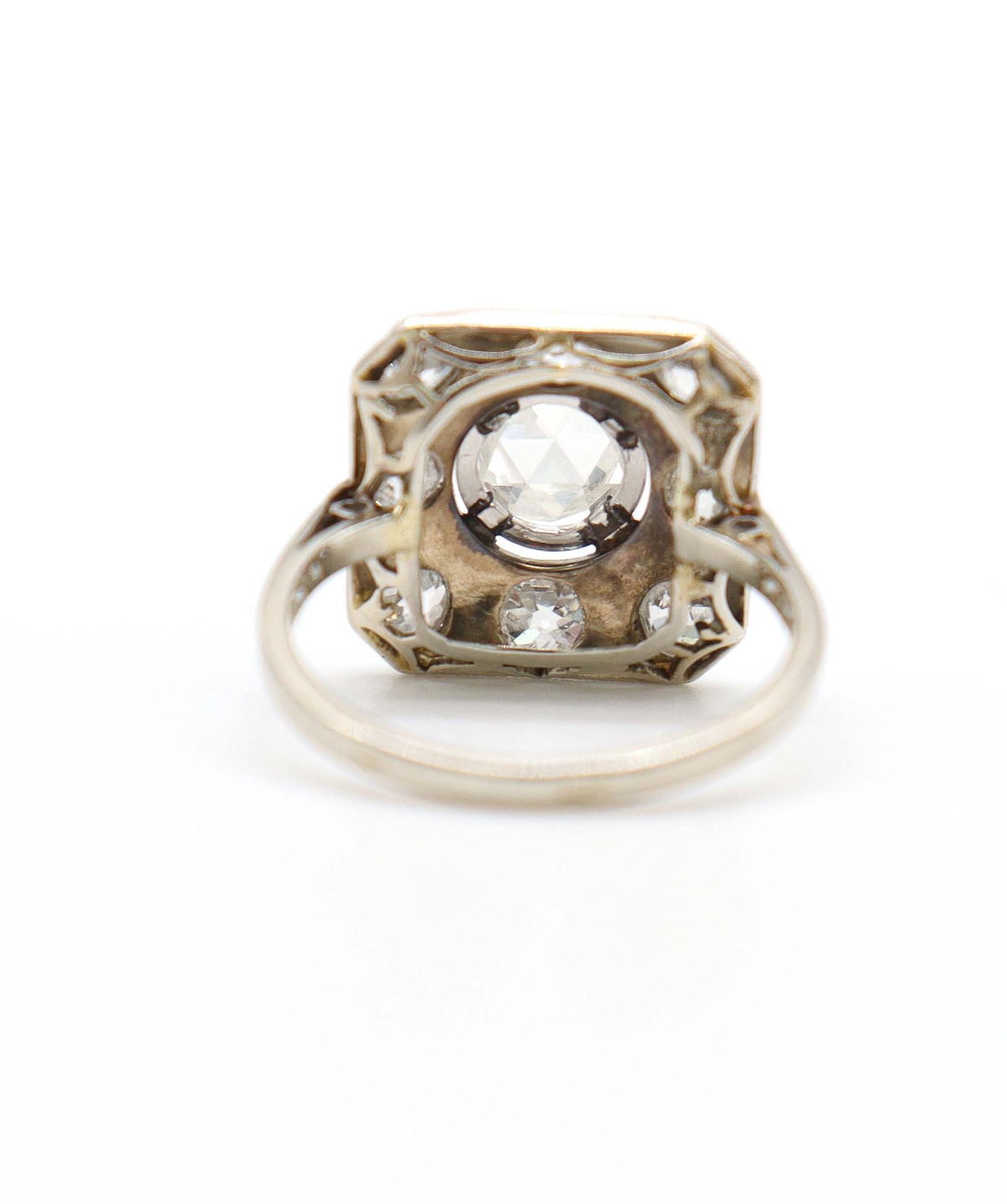 An Art Deco Square Rose Diamond Cluster Ring WA23813