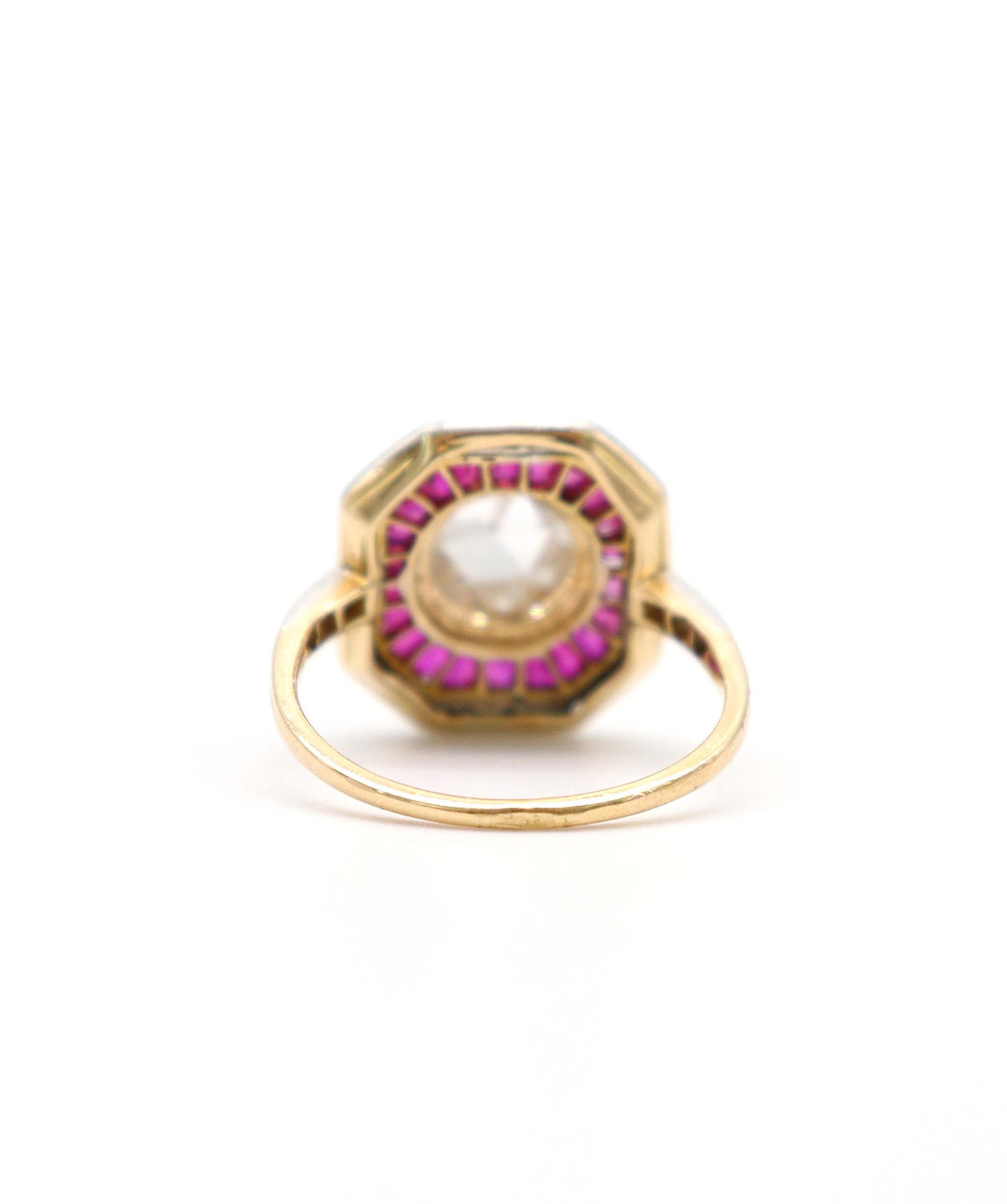 A Rose Diamond and Ruby Target Ring WA23335