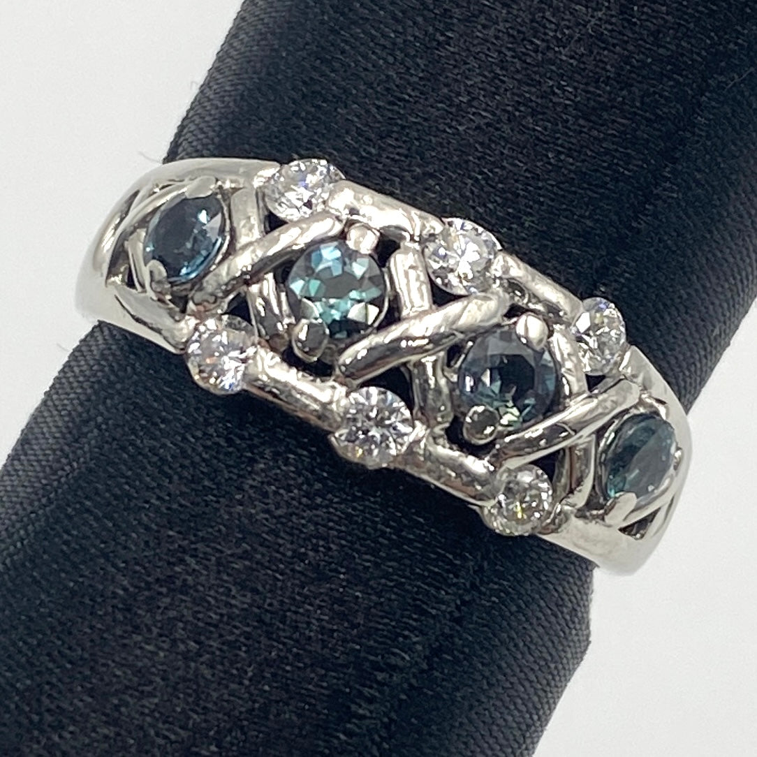 Pt900 Alexandrite Ring AL0.45 D0.30 6.1g NGL 50930 US6.5