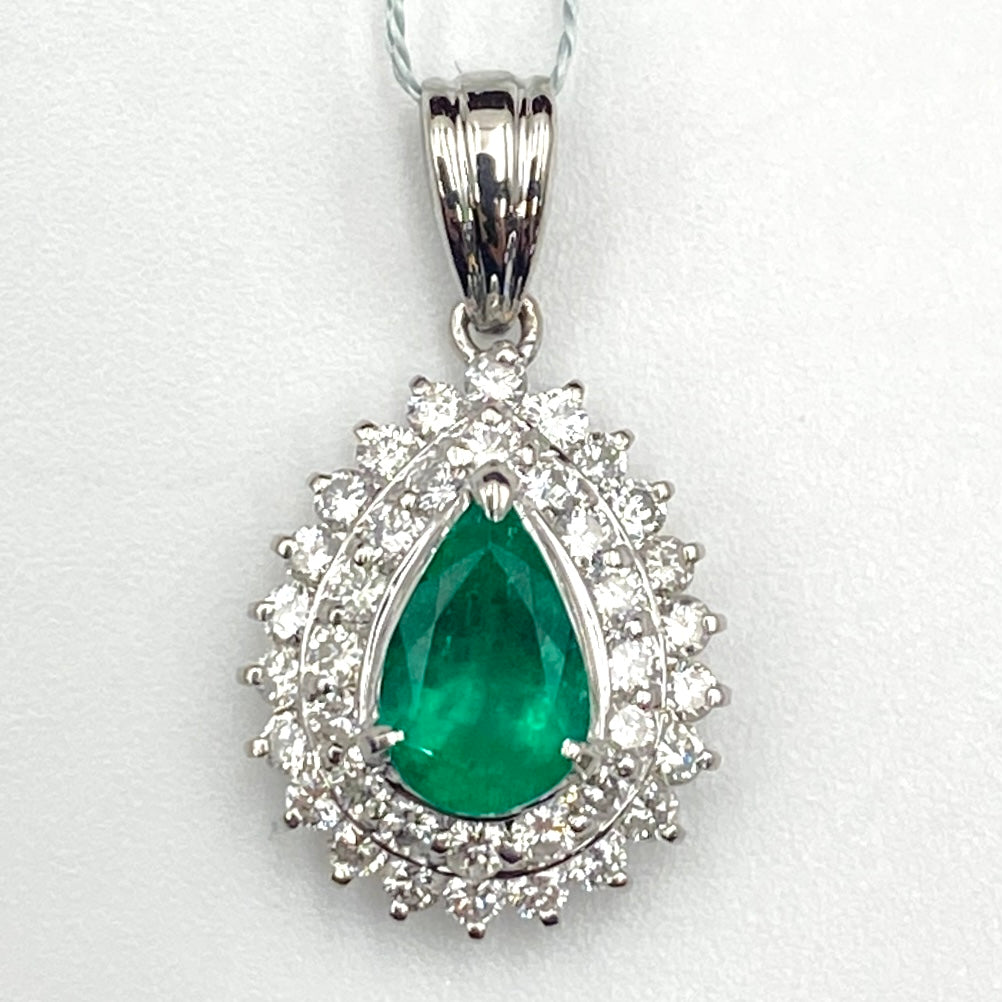 Pt900 Emerald Pen Top E1.06 D0.85 5.5g 51135