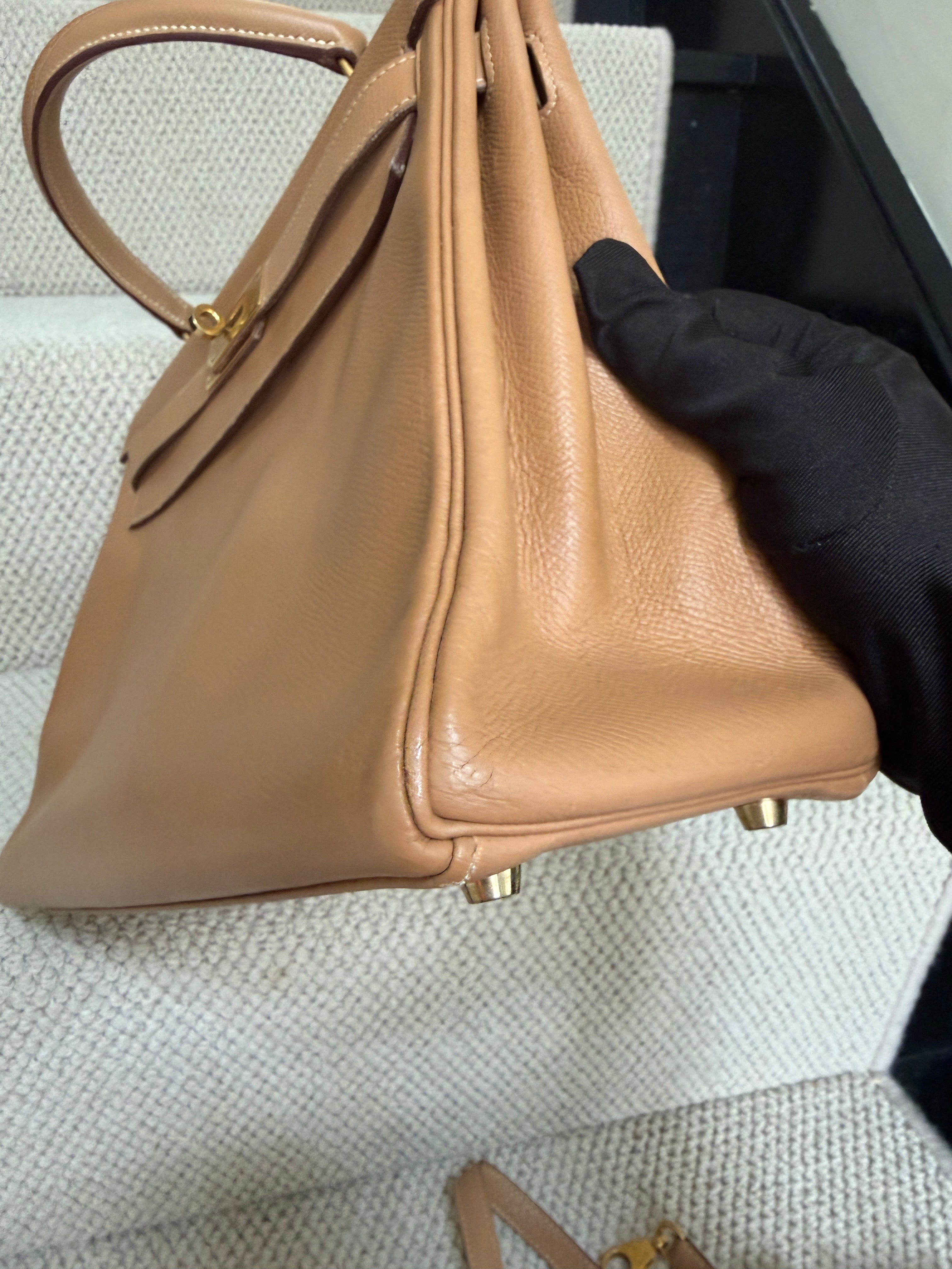 Hermès Kelly 32 – Caramel epsom Leather – Vintage – With Strap – Gold Hardware
