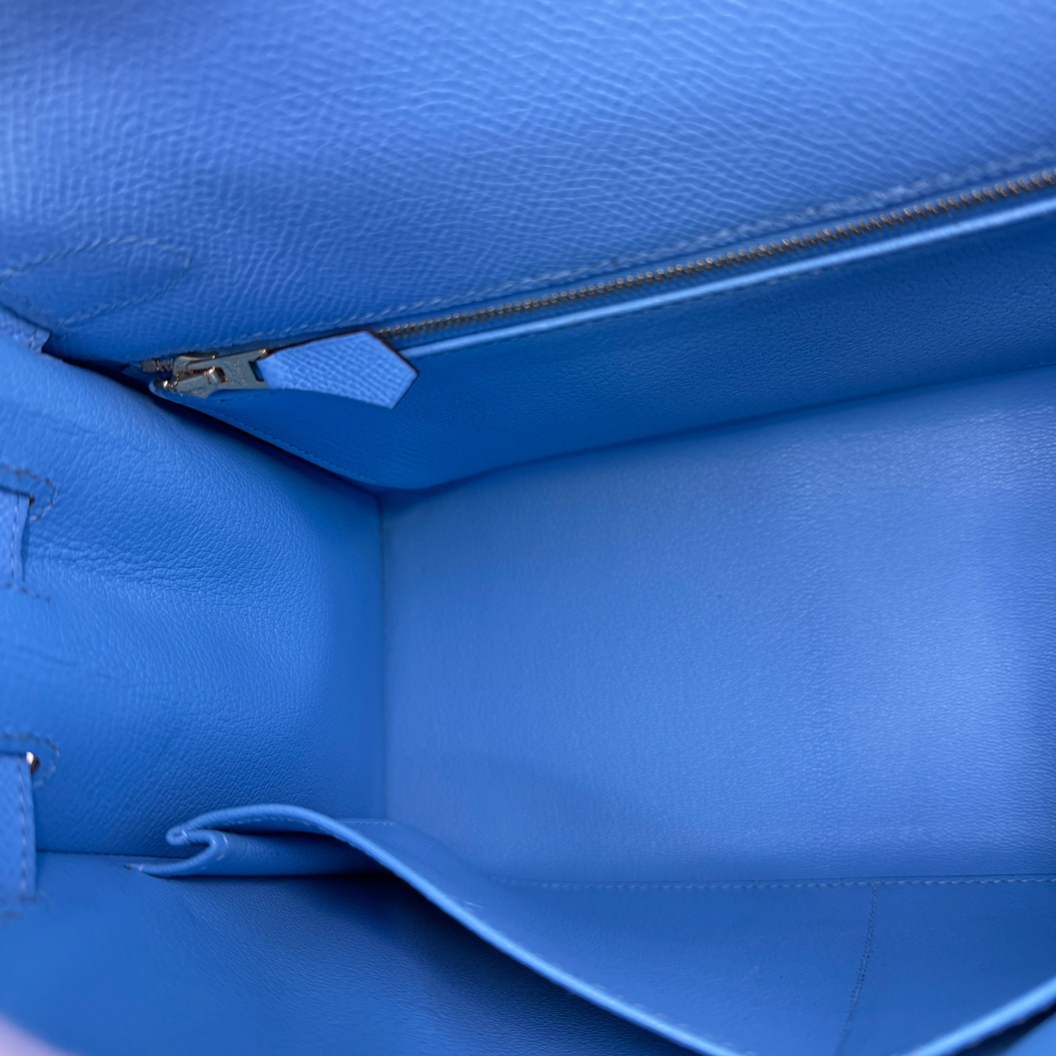 Hermès Kelly28 Celeste Epsom GHW U B-302658