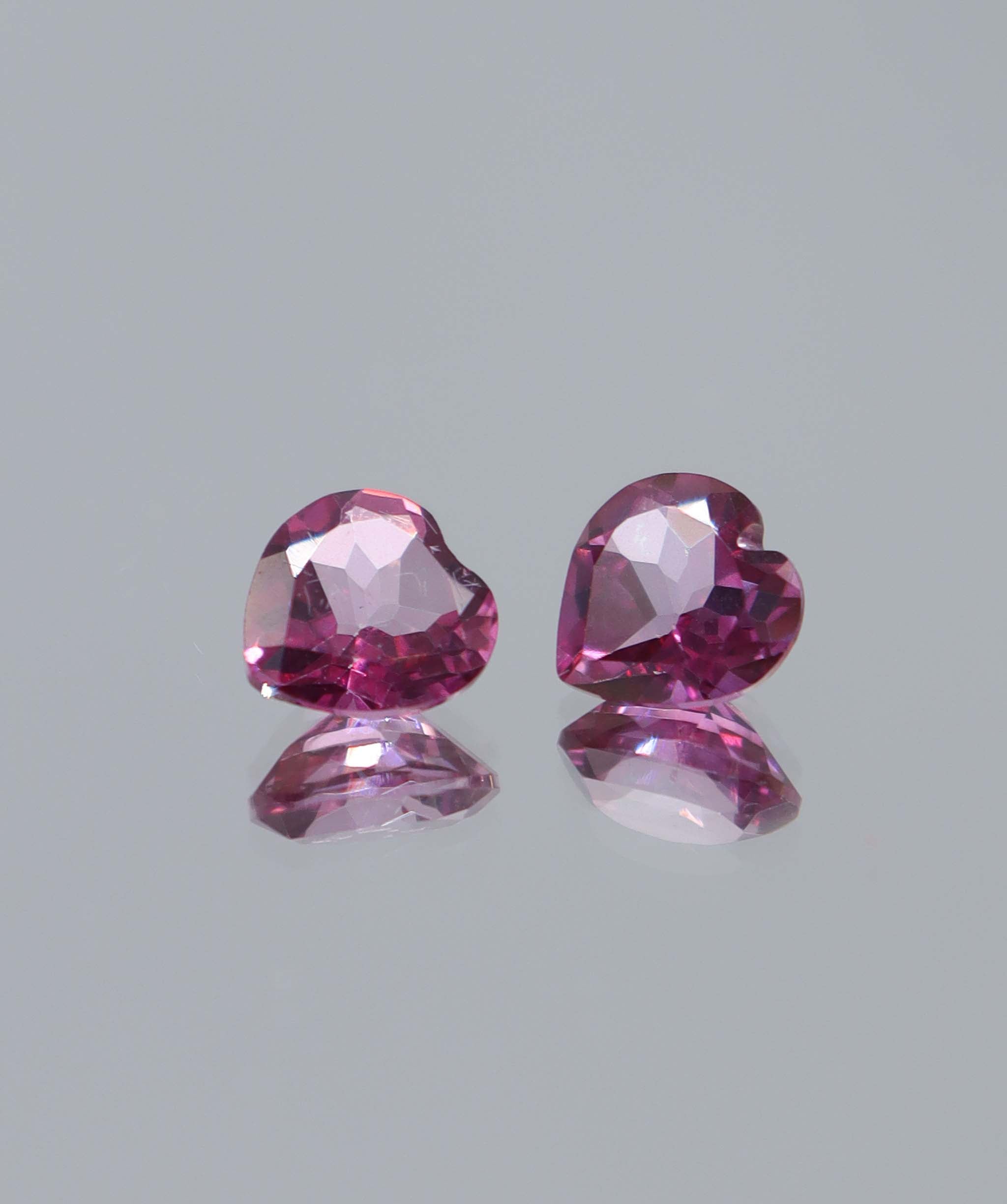 2.95ct Pink Topaz Heart PAIR DXBCS6052