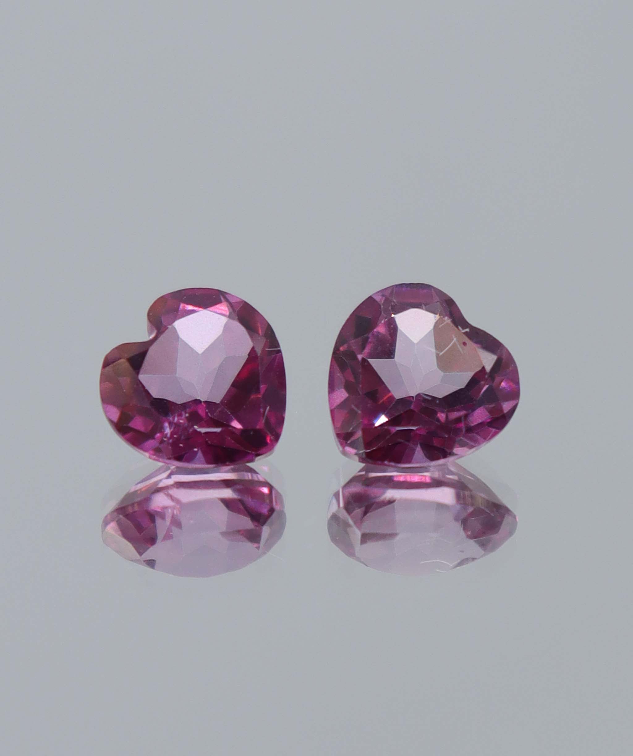 3.10ct Pink Topaz Heart PAIR DXBCS6055
