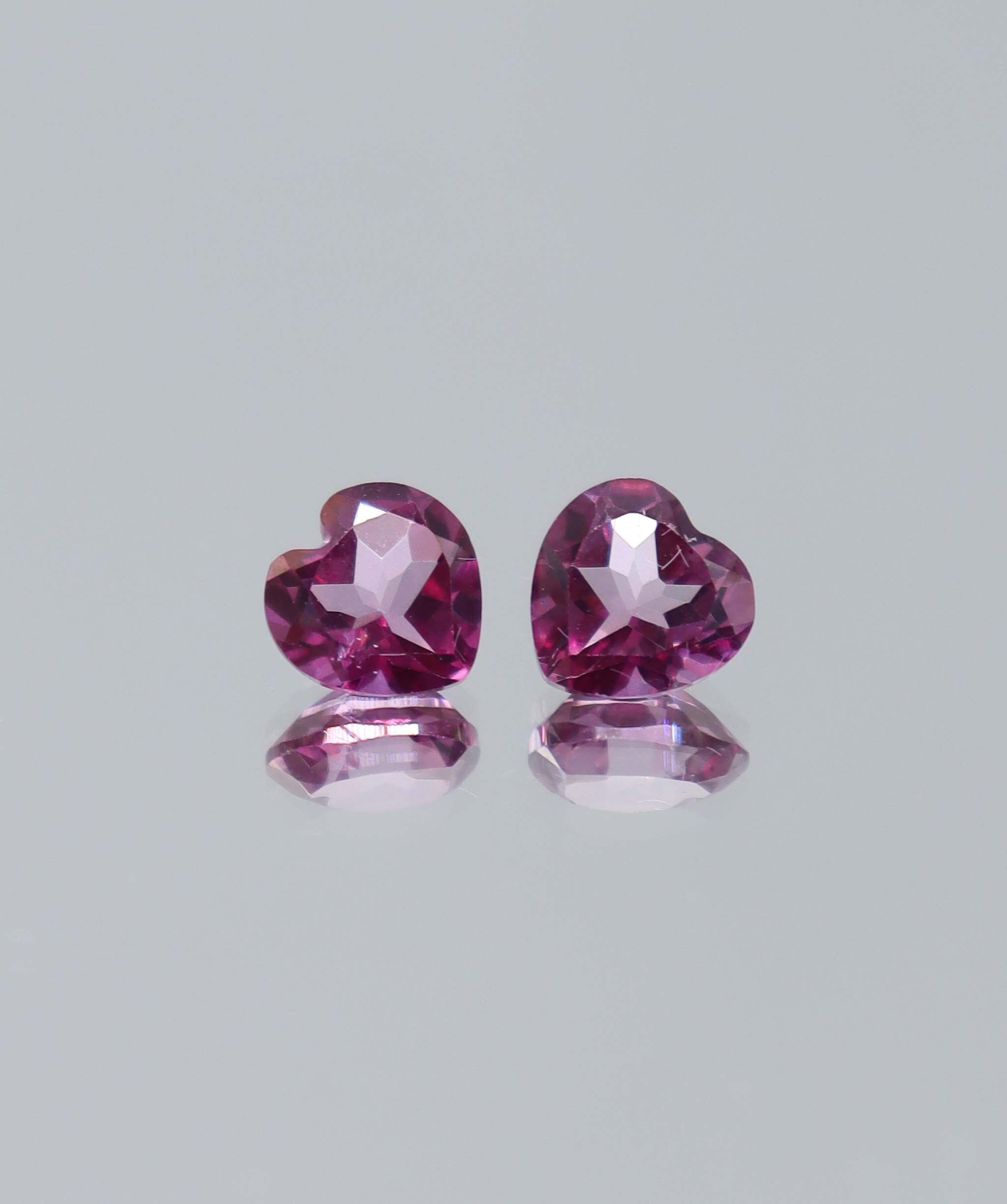 3.10ct Pink Topaz Heart PAIR DXBCS6055