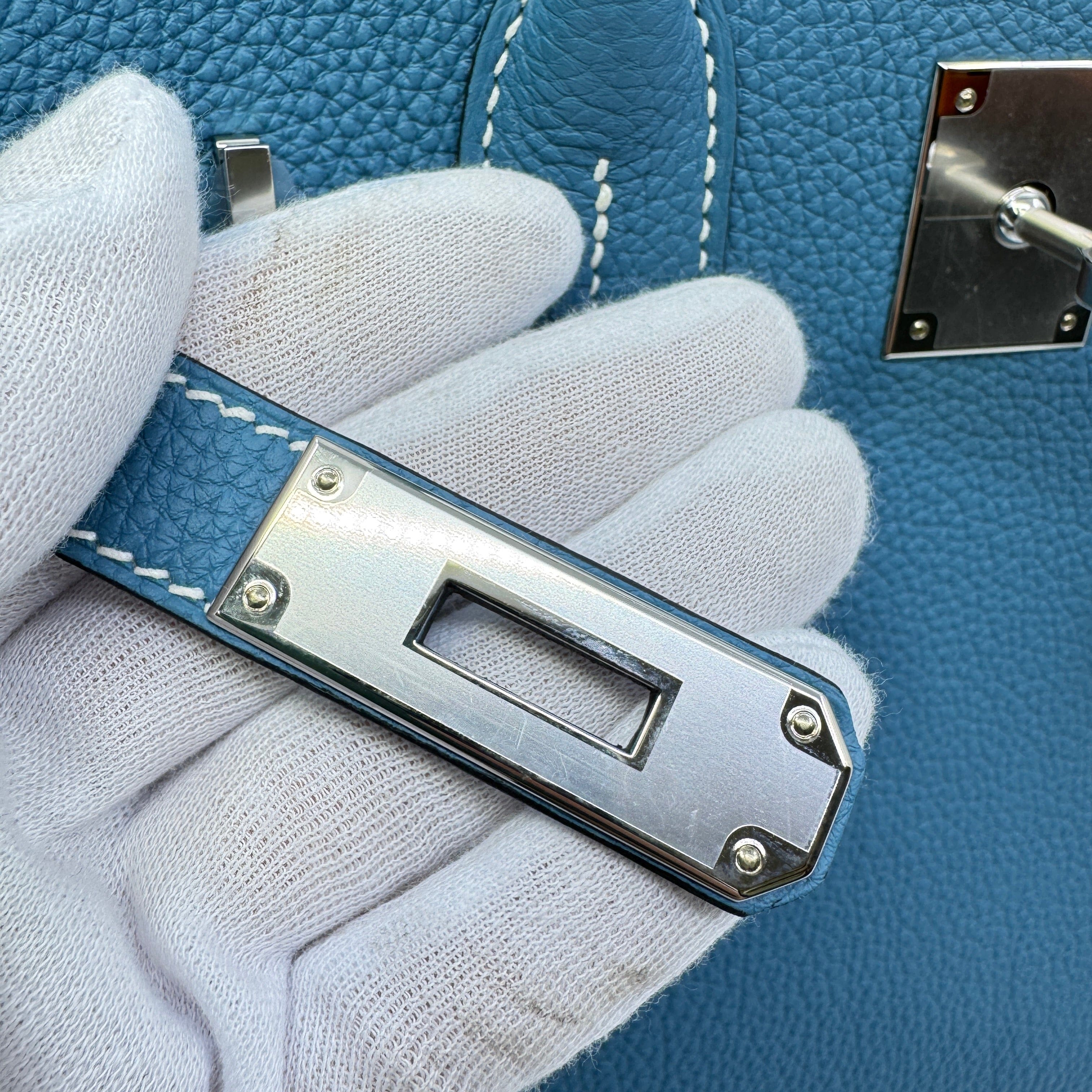 Birkin30 New blue jeans Togo PHW B B-311814