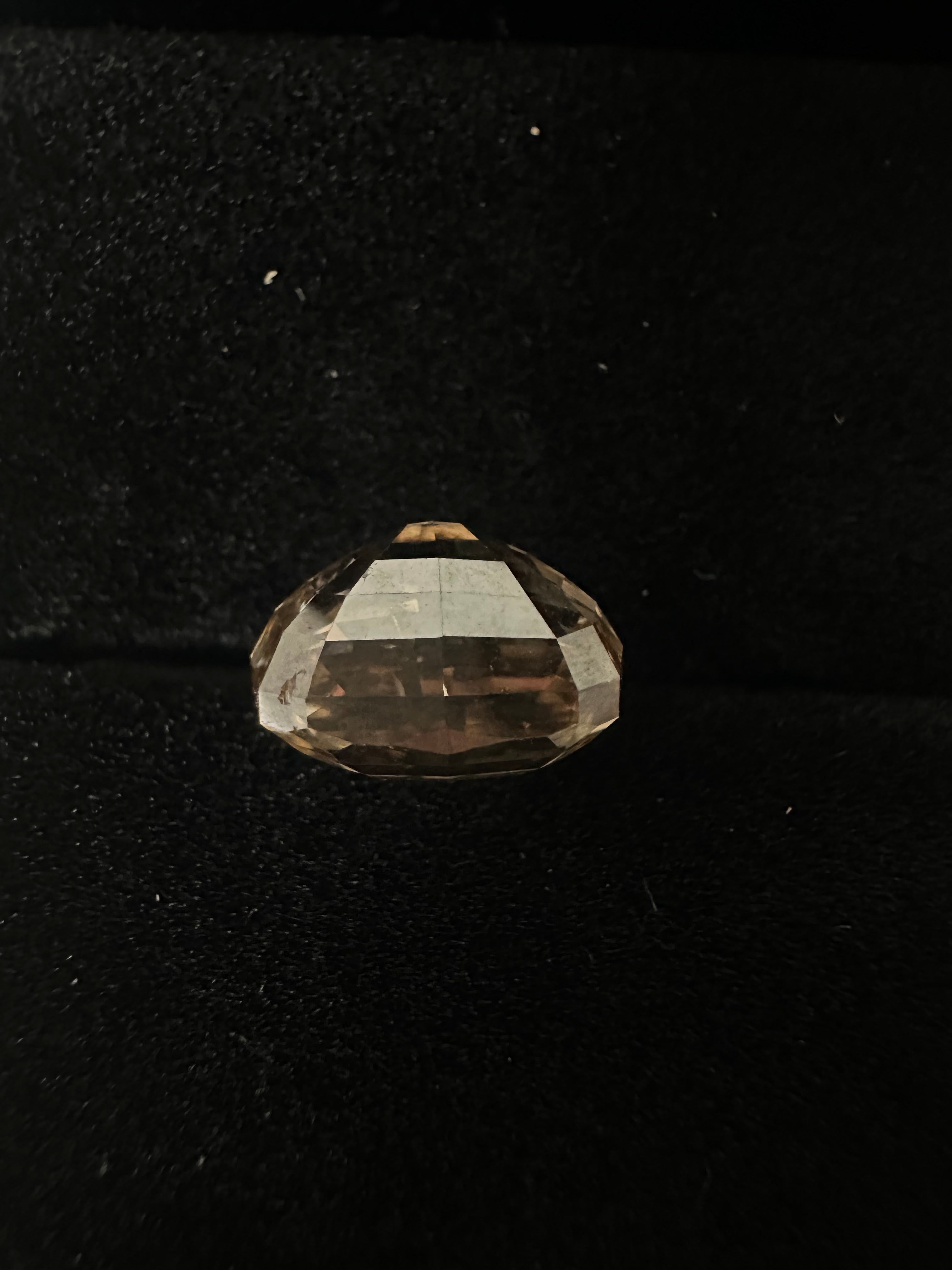 5ct RARE COGNAC WITH A HINT OF PINK ANTIQUE STEP-CUT CUSSION DIAMOND ANC1798