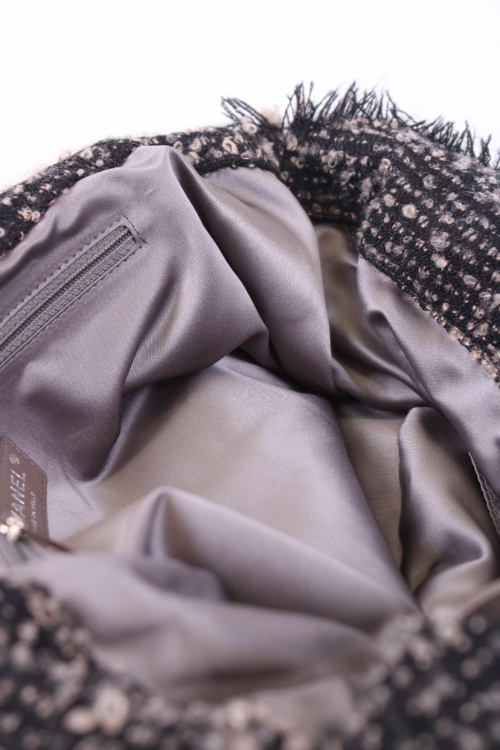 Chanel Leather tweed bon bon tote Brown large