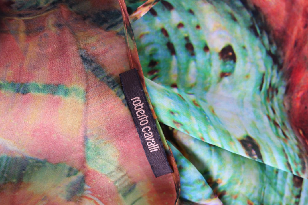 Roberto Cavalli Blouse Green/ Orange 10