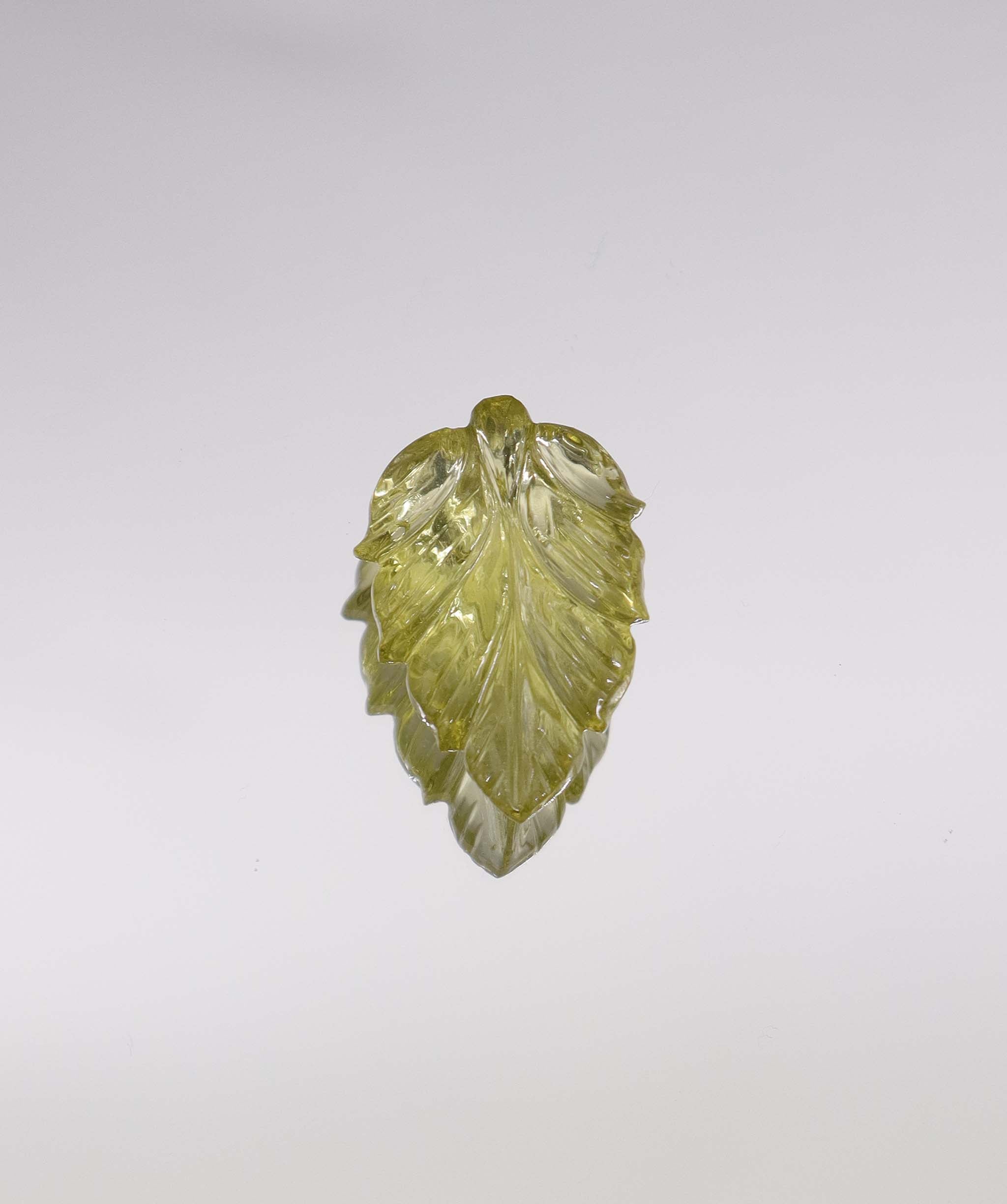 9.50ct "Leave" Lemon Quartz Fantasy Carved DXBCS2796