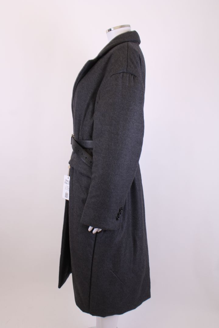Prada Cashmere Belted Coat Grey 42