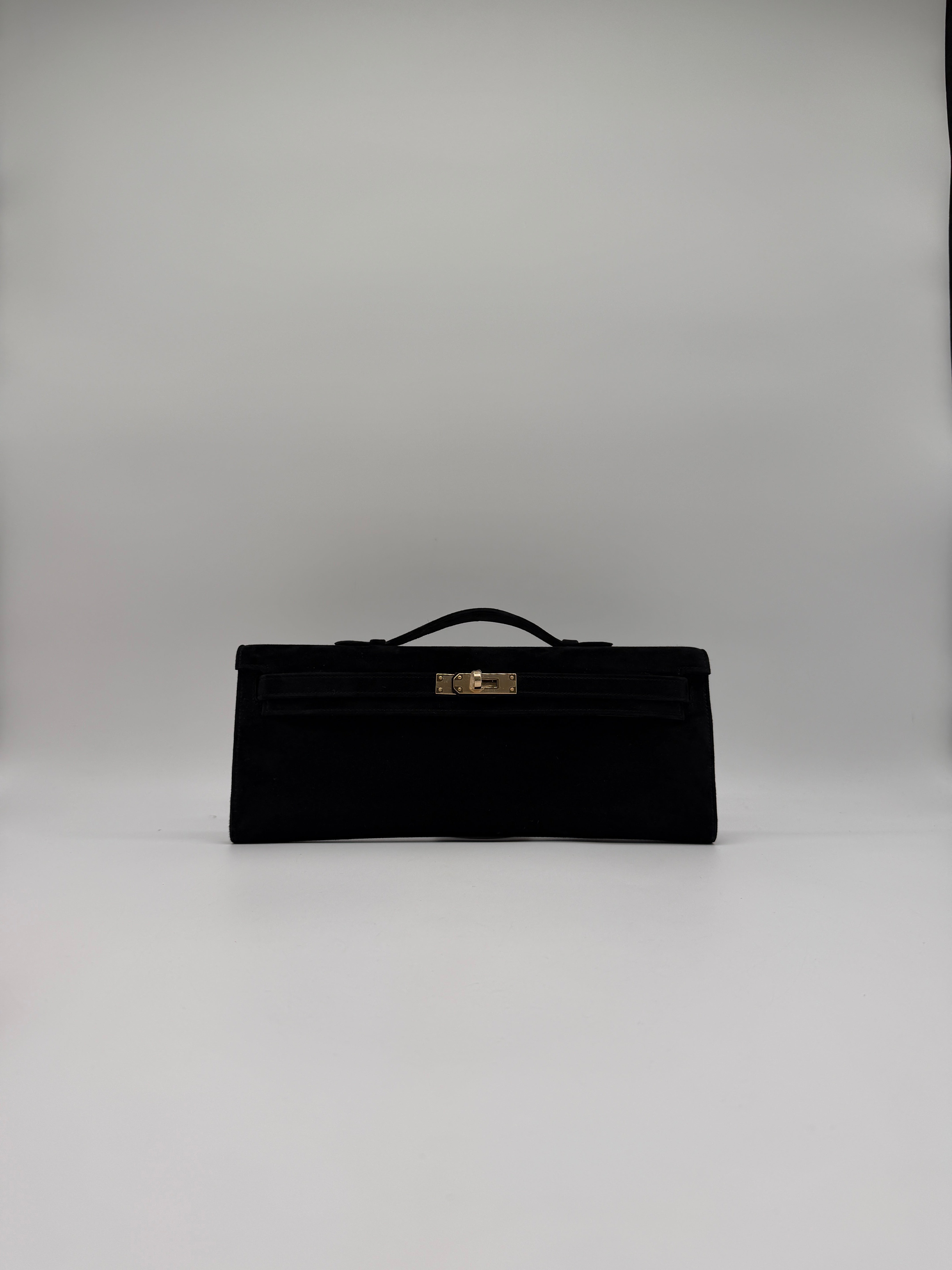 Hermès Kelly Cut Black Doblis Permabrass Hardware
