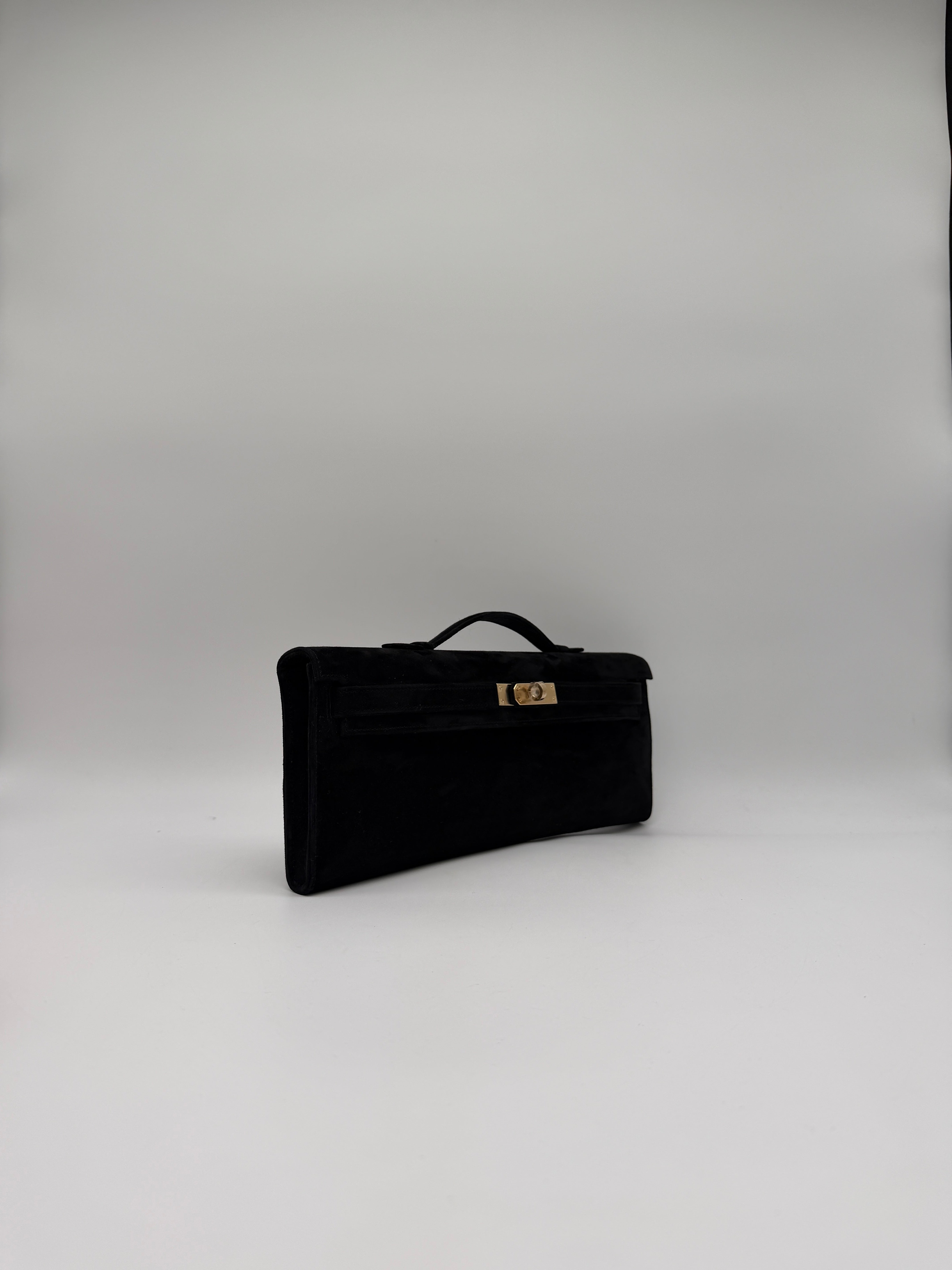 Hermès Kelly Cut Black Doblis Permabrass Hardware