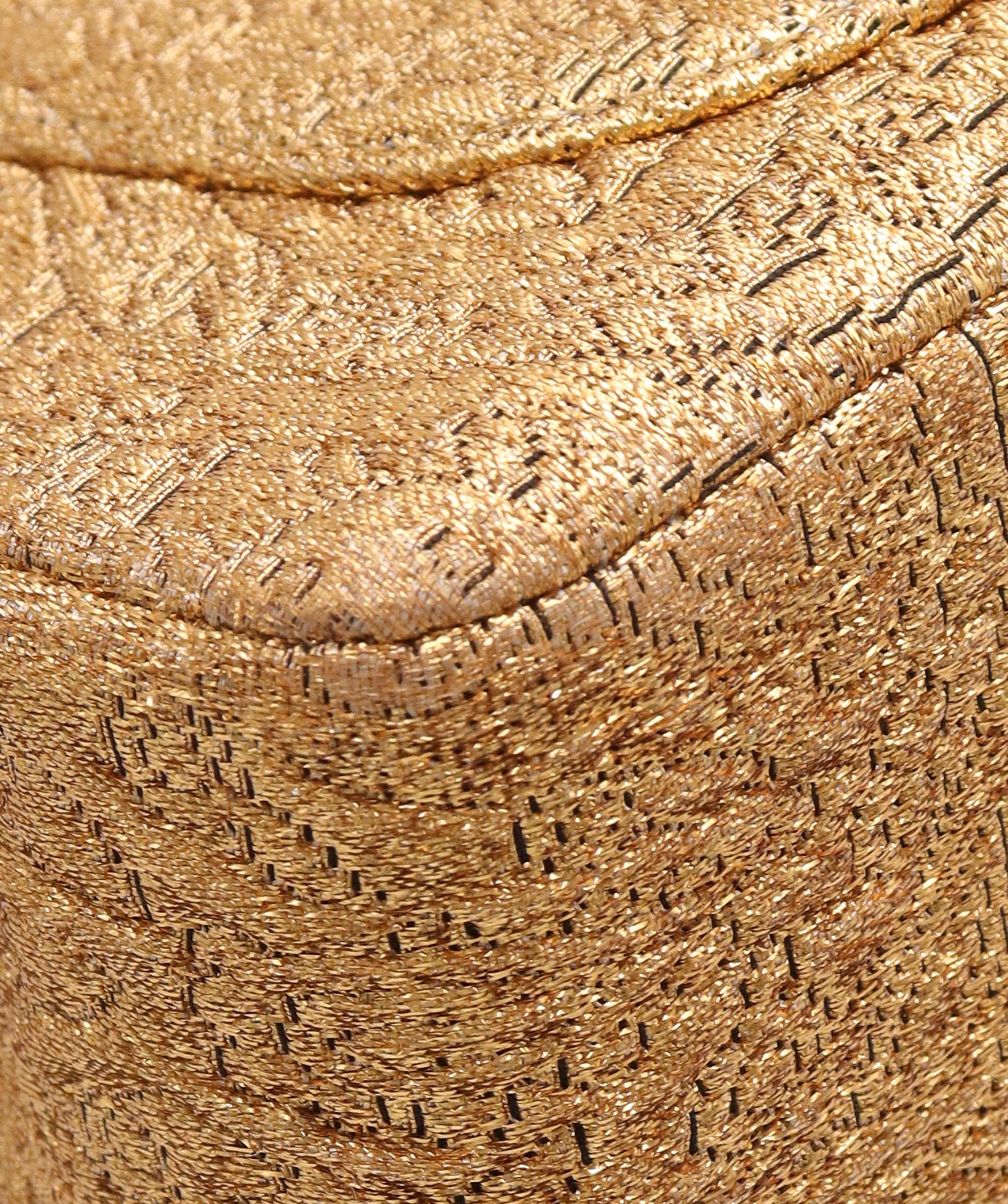 CHANEL VINTAGE CHAIN SHOULDER BAG NISHIJIN TEXTILE GOLD DXBS5641