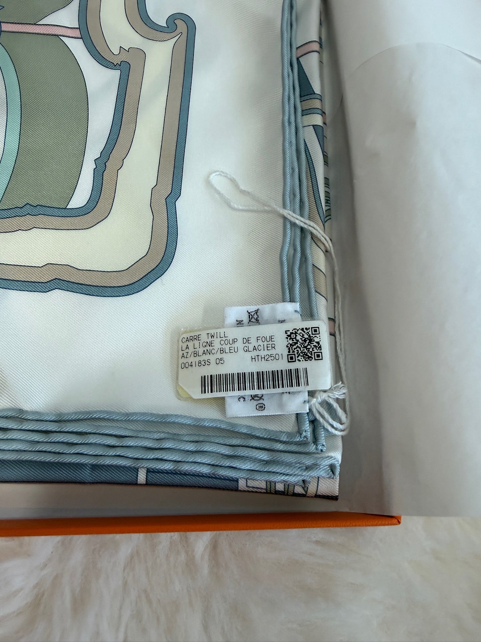 Hermès Carré 90 Silk Scarf - "La Ligne Coup de Fouet" New with Box