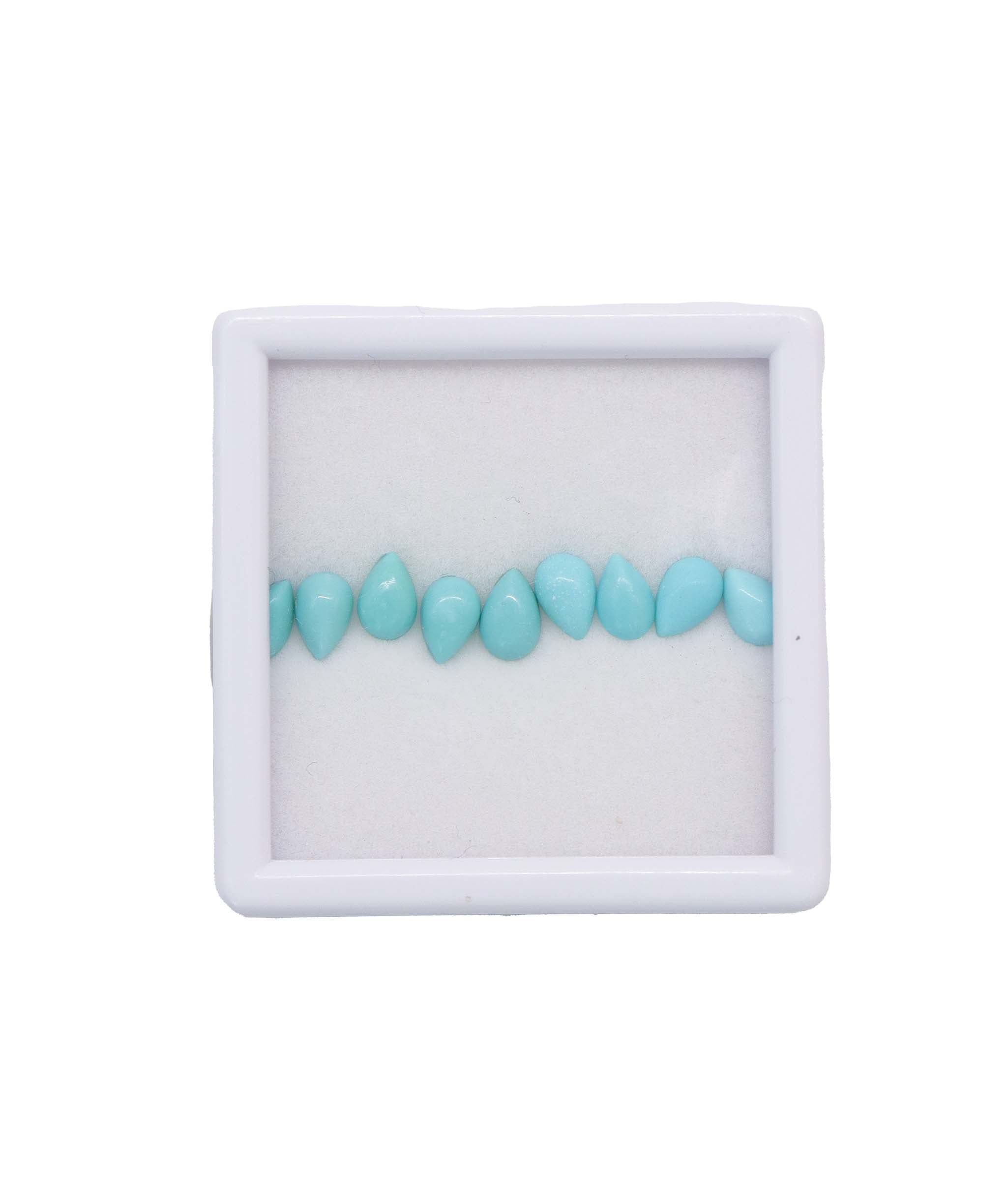 3.31ct Arizona Turquoise Pear Set 9pcs DXBCS5762
