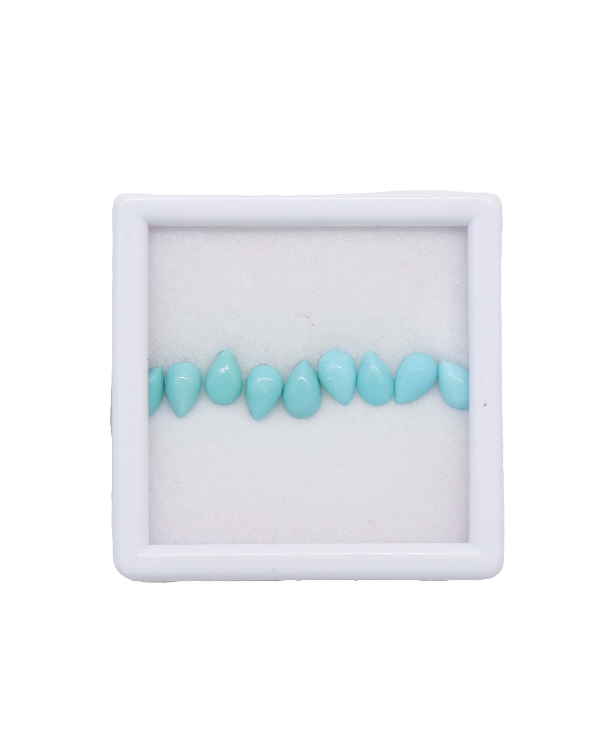 3.31ct Arizona Turquoise Pear Set 9pcs DXBCS5762