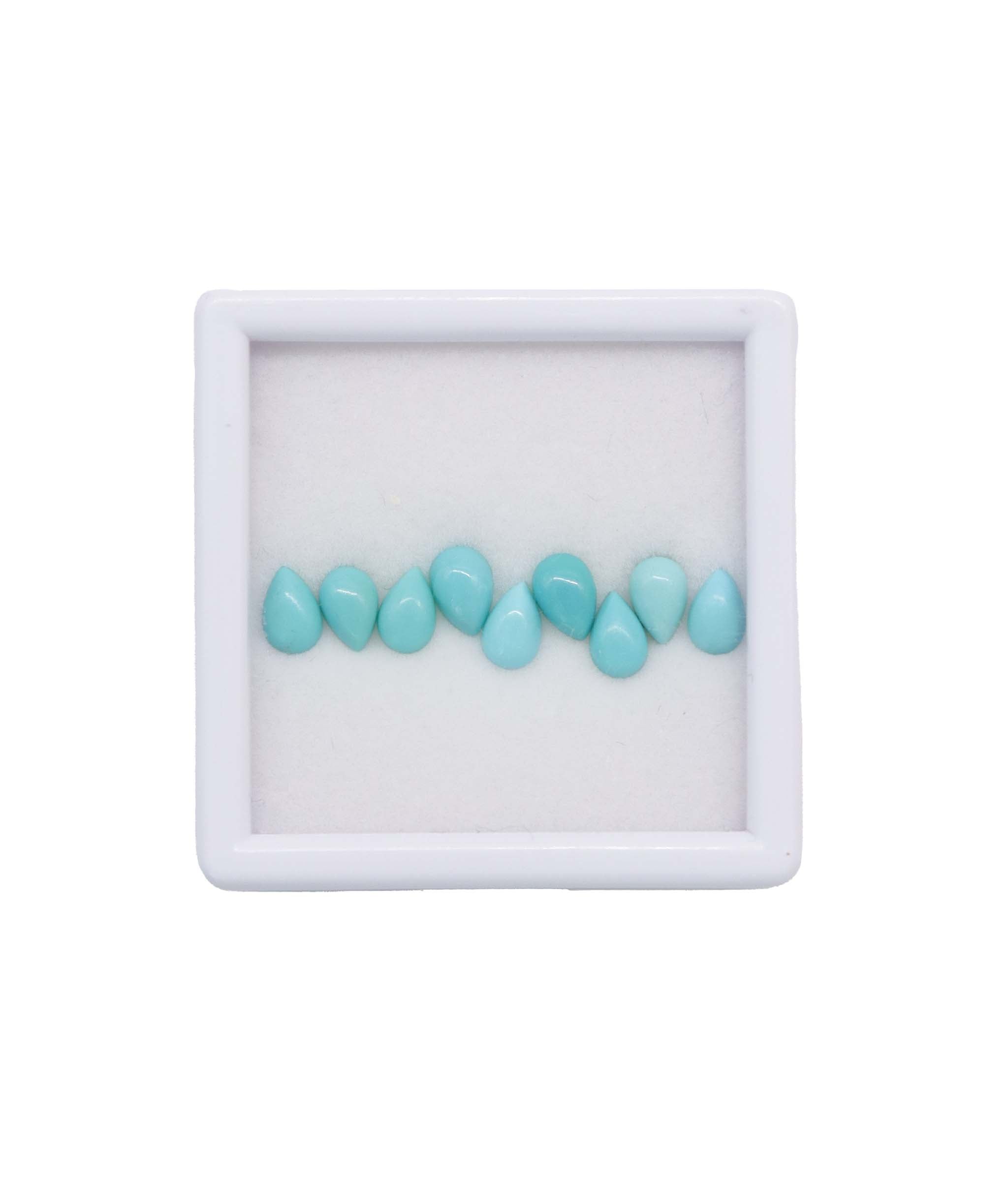 3.55ct Arizona Turquoise Pear Set 9pcs DXBCS5761