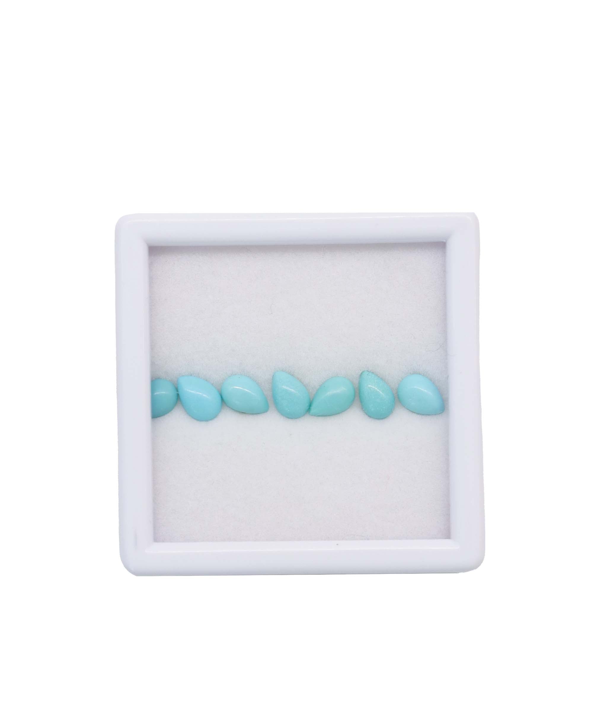 2.55ct Arizona Turquoise Pear Set 7pcs DXBCS5760