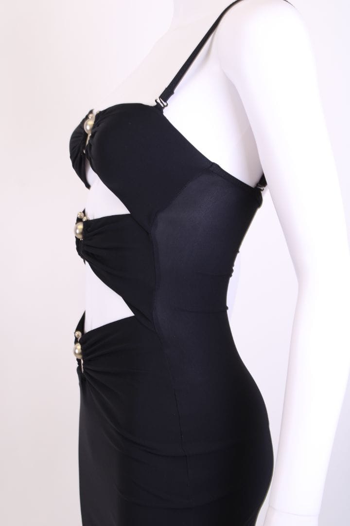 Christopher Esber S/S Cut Out Slip Dress Black 4