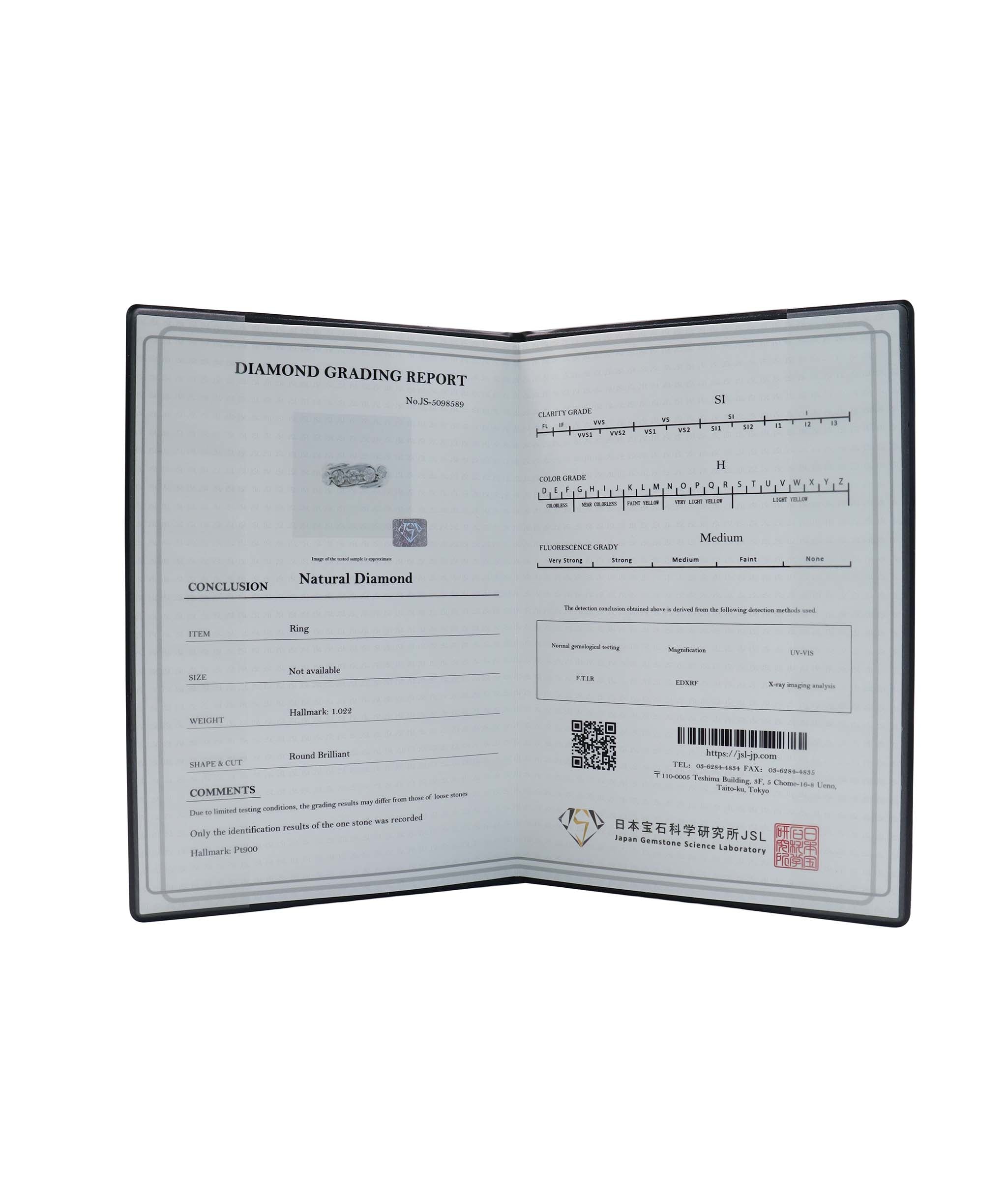 Pt900 diamond ring J0127UT9J6 DXBS6423