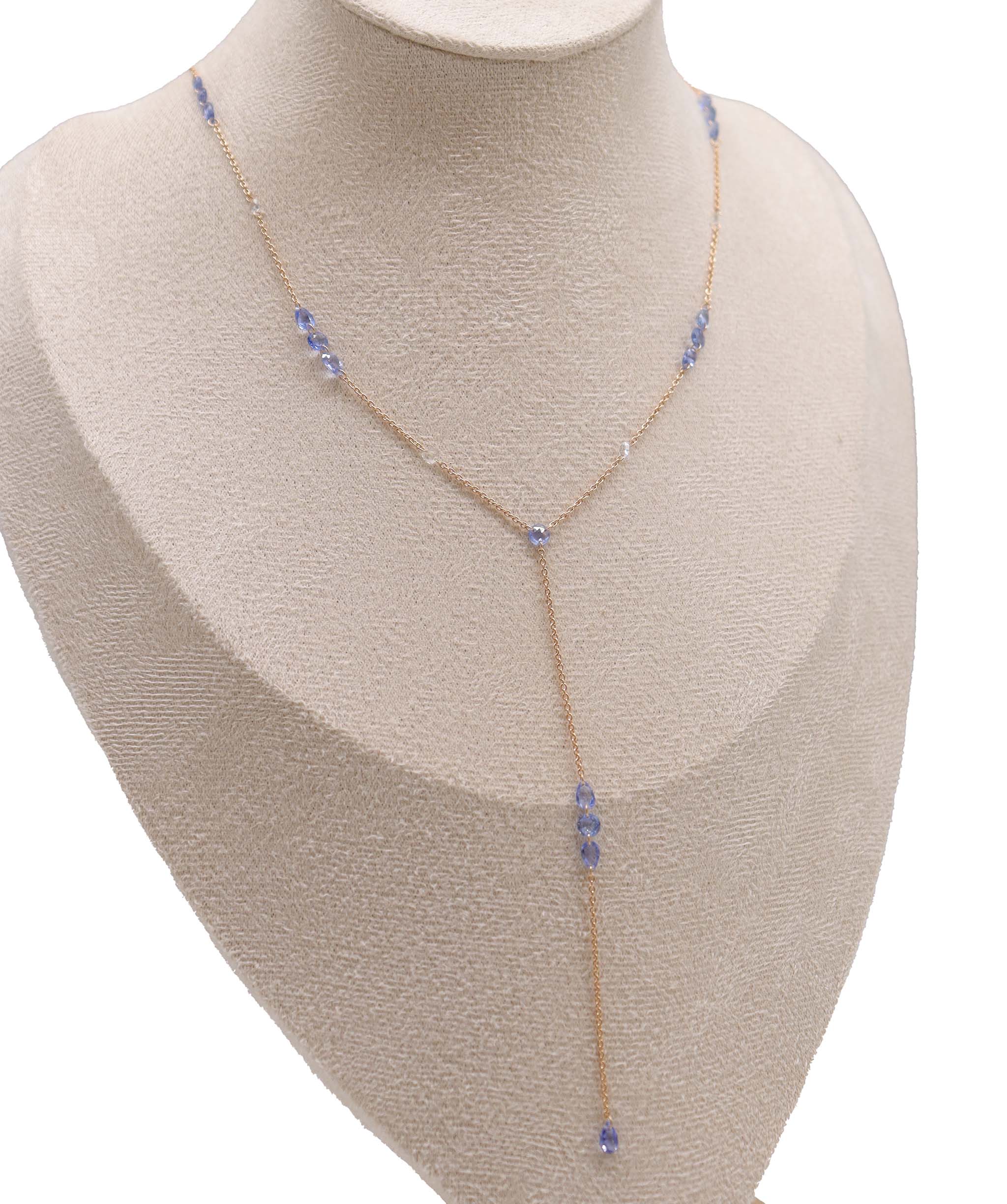 4.52ct WHITE ROSECUT BLUE SAPPHIRE PEAR RSS (H)