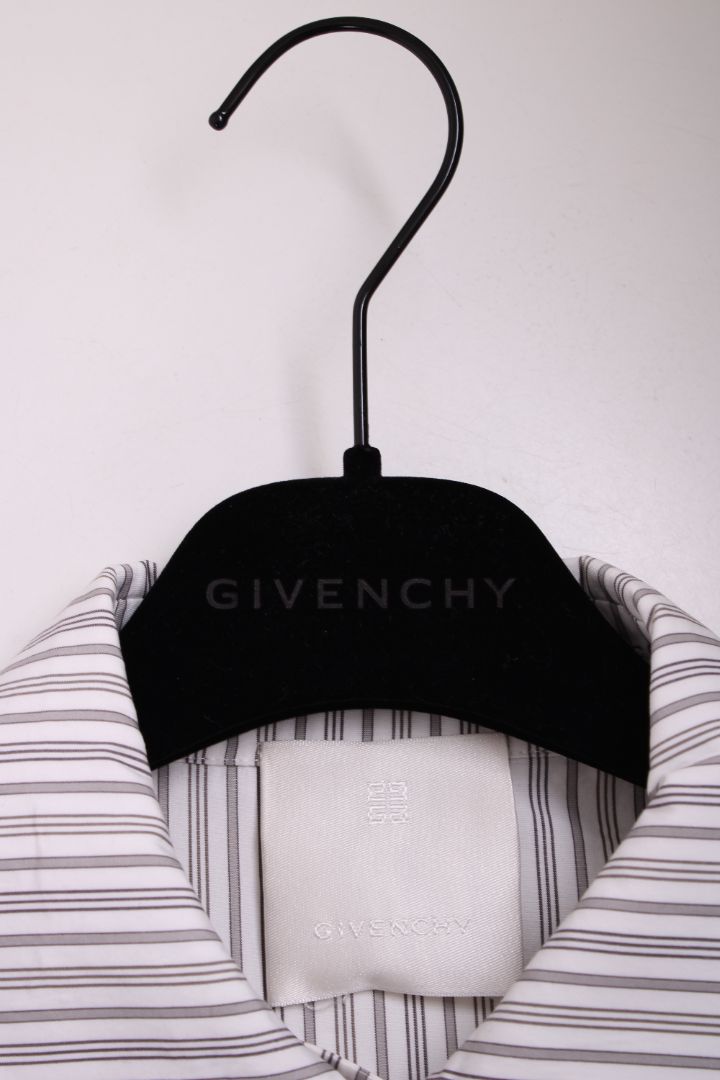 Givenchy L/S Logo Cut out Shirt White/ Grey 10