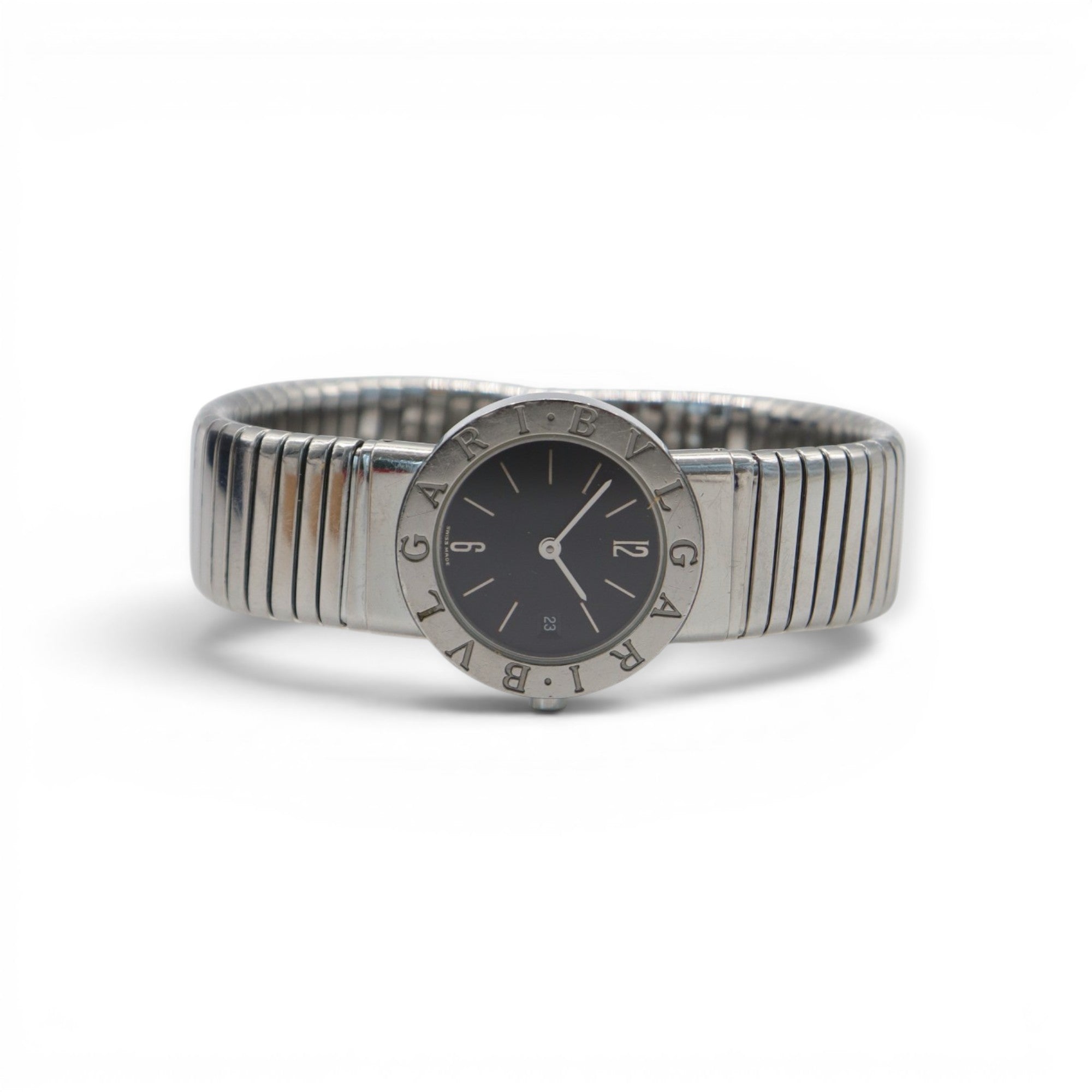 BVLGARI BVLGARIBVLGARI Tubogas BB262TS Quartz Black Dial Ladies DXBS6430