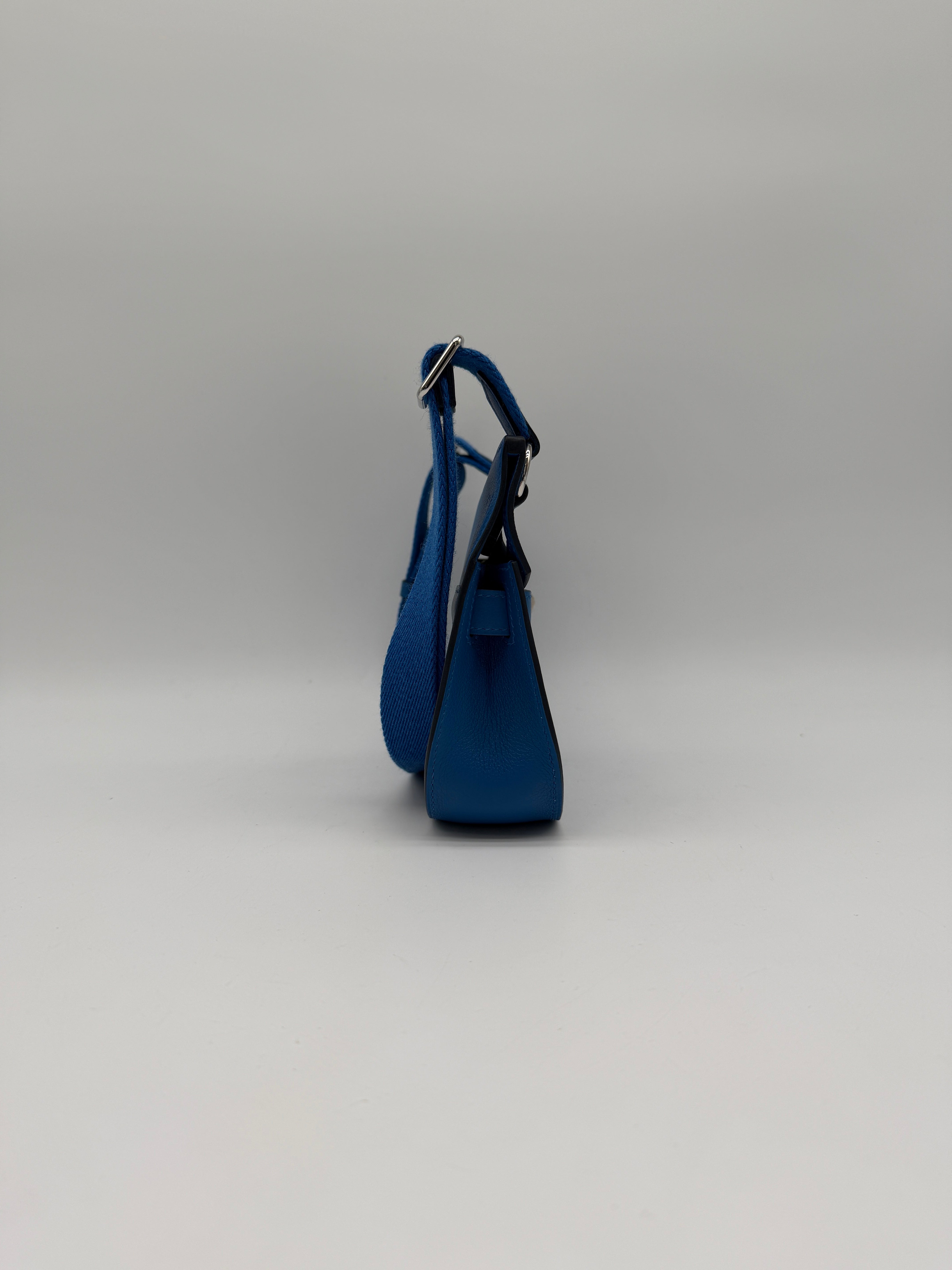 Hermès Mini Jypsiere Evercolor Blue Zellige Palladium Hardware