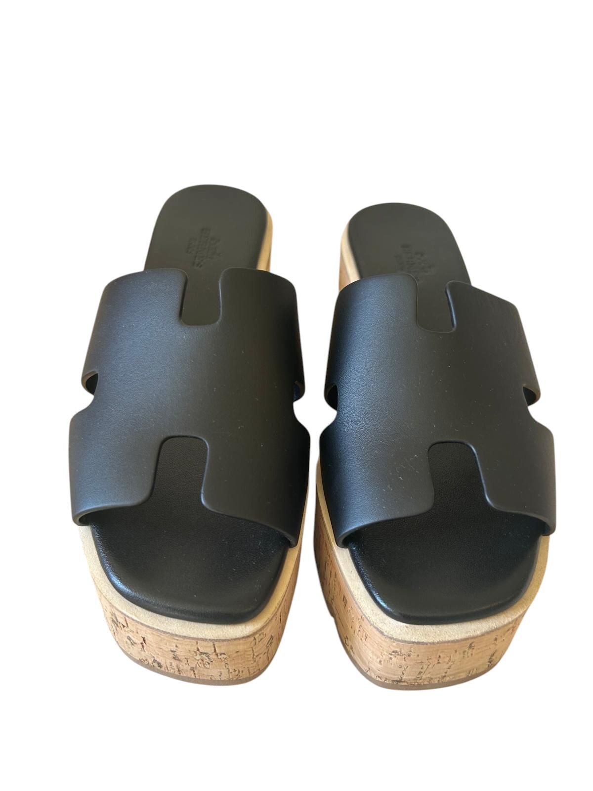 Hermes EZe Black Sandals