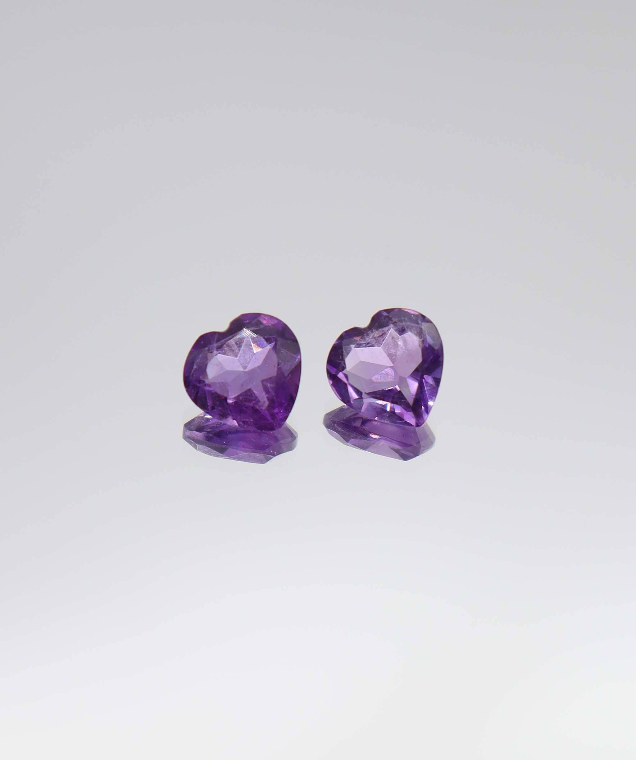 2.78ct Amethyst 2 heart DXBCS6126