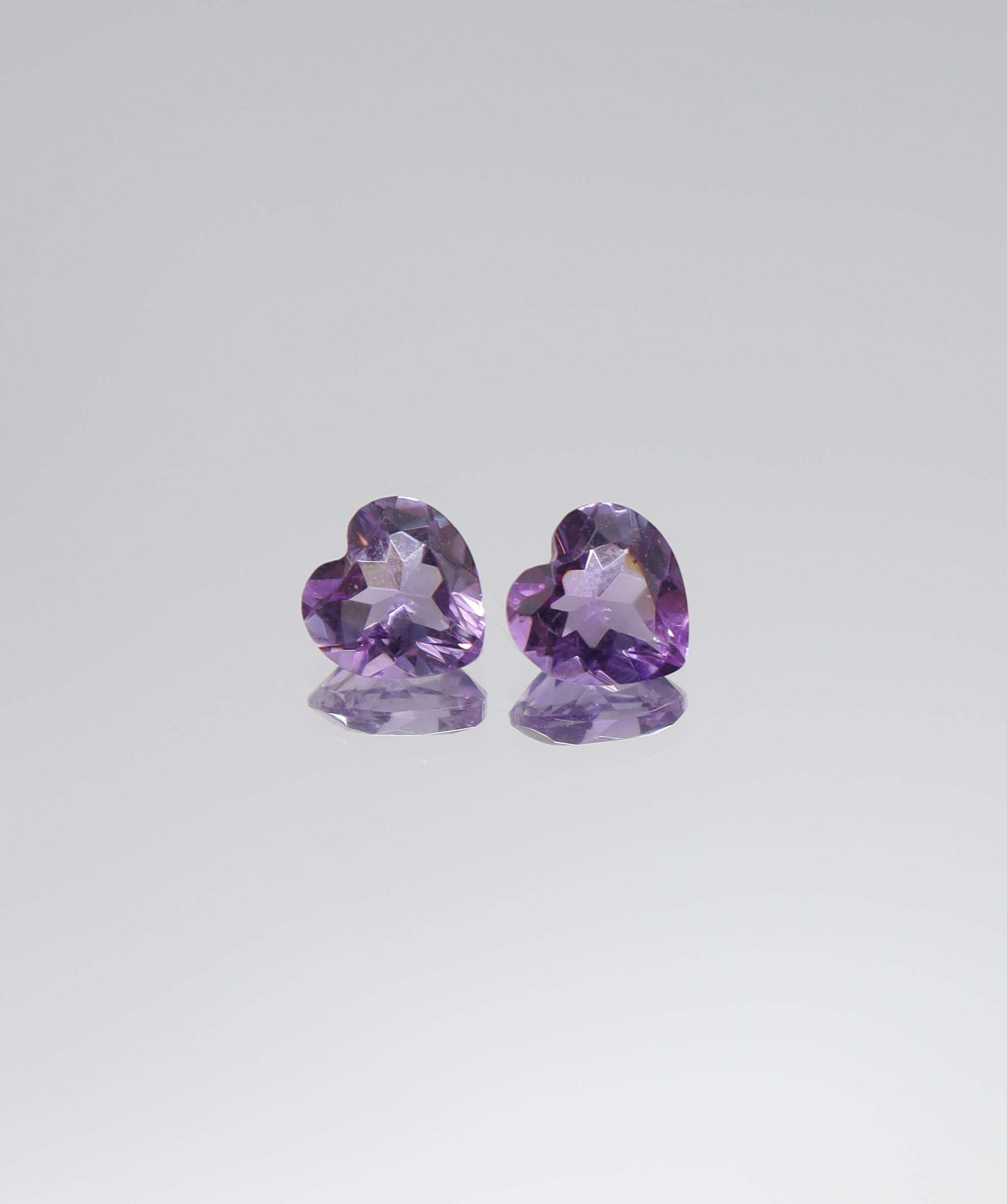 2.15ct Amethyst 2 heart DXBCS6119