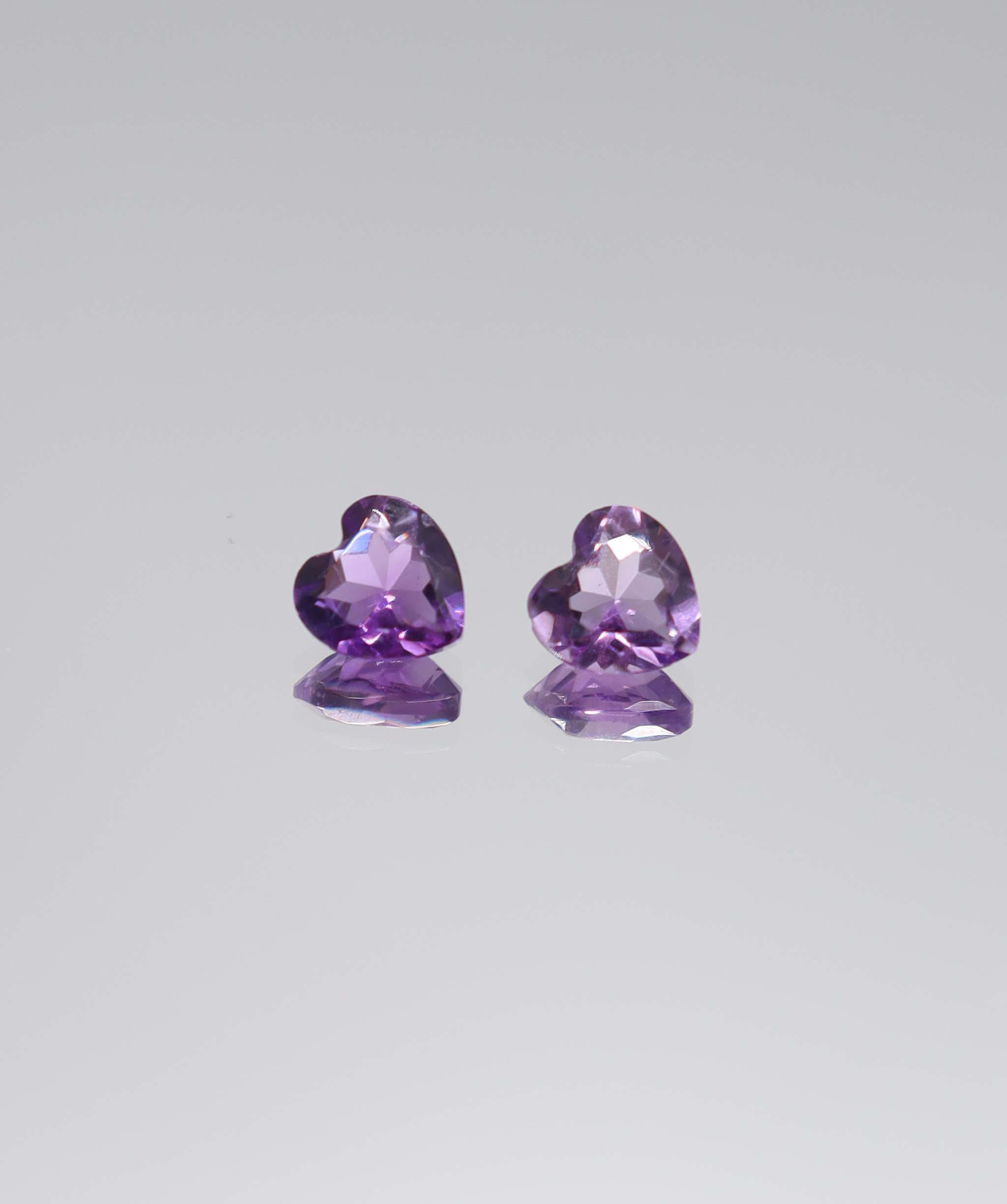 1,40ct Amethyst 2 heart DXBCS6116