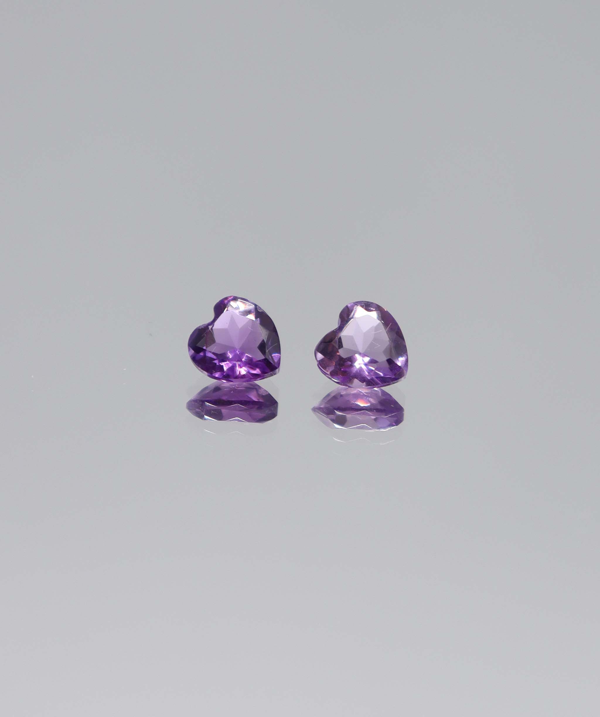 1,40ct Amethyst 2 heart DXBCS6116