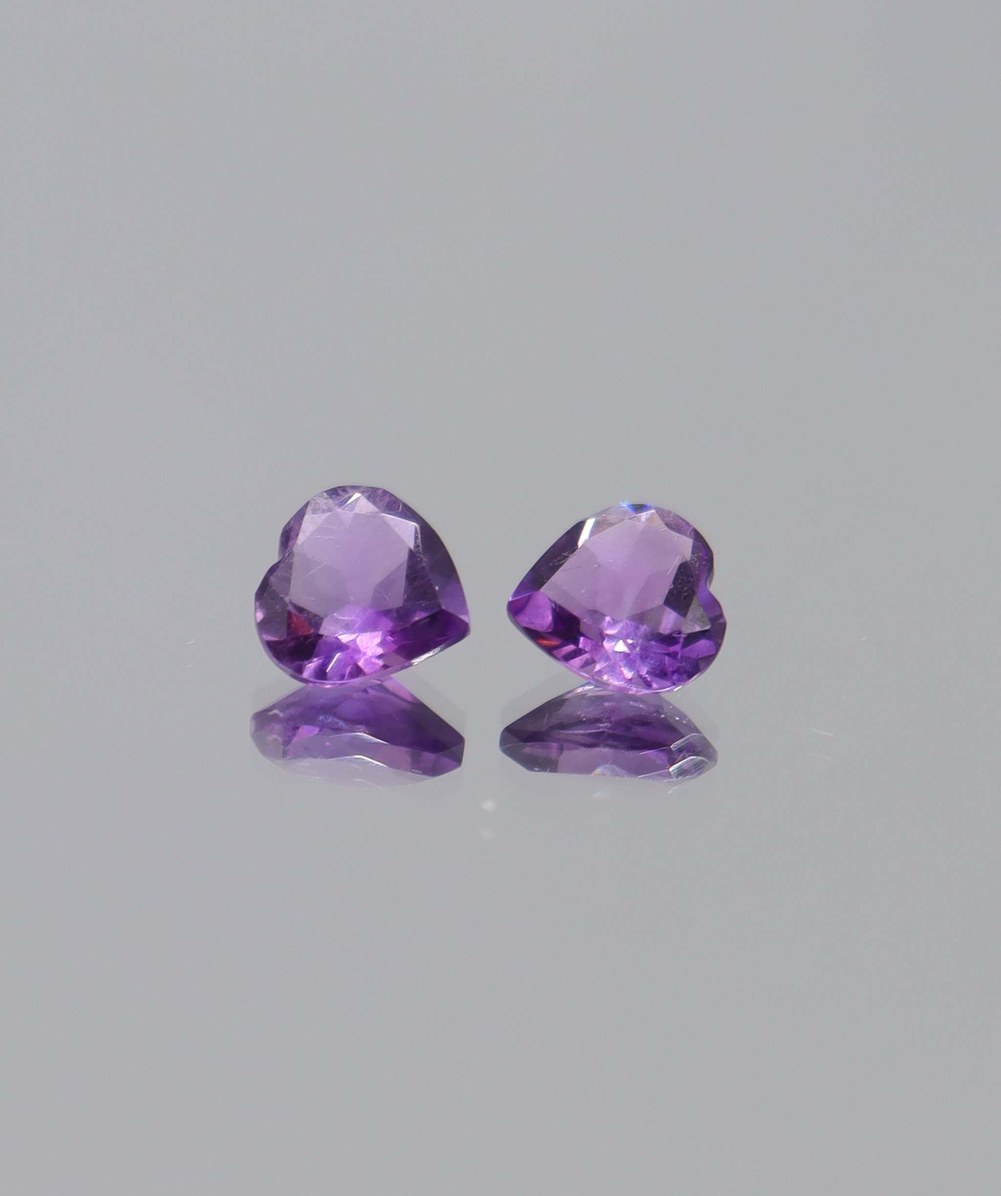 2.58ct Amethyst 2 heart DXBCS6124