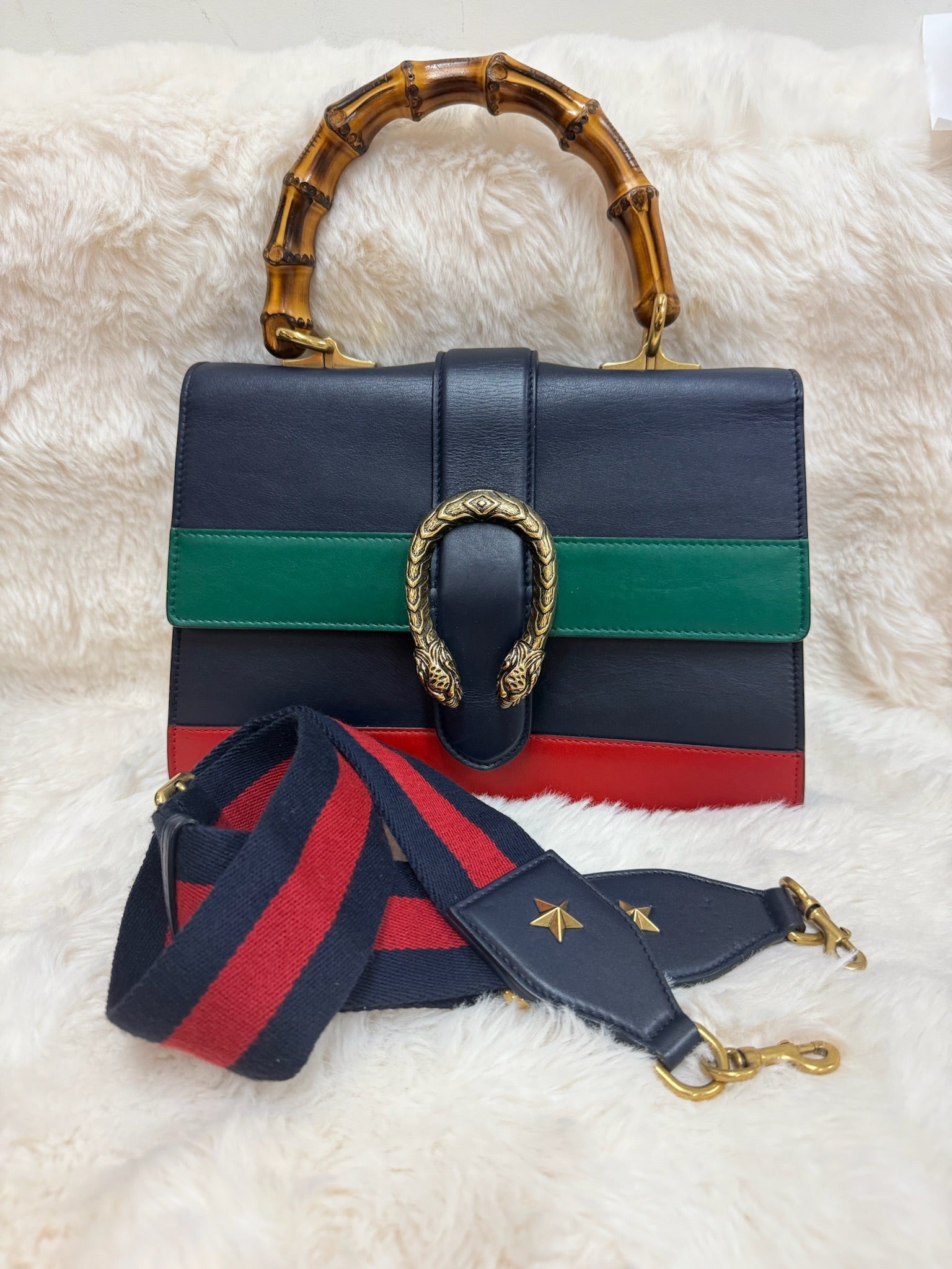Gucci Bamboo Handle Top Handle Bag