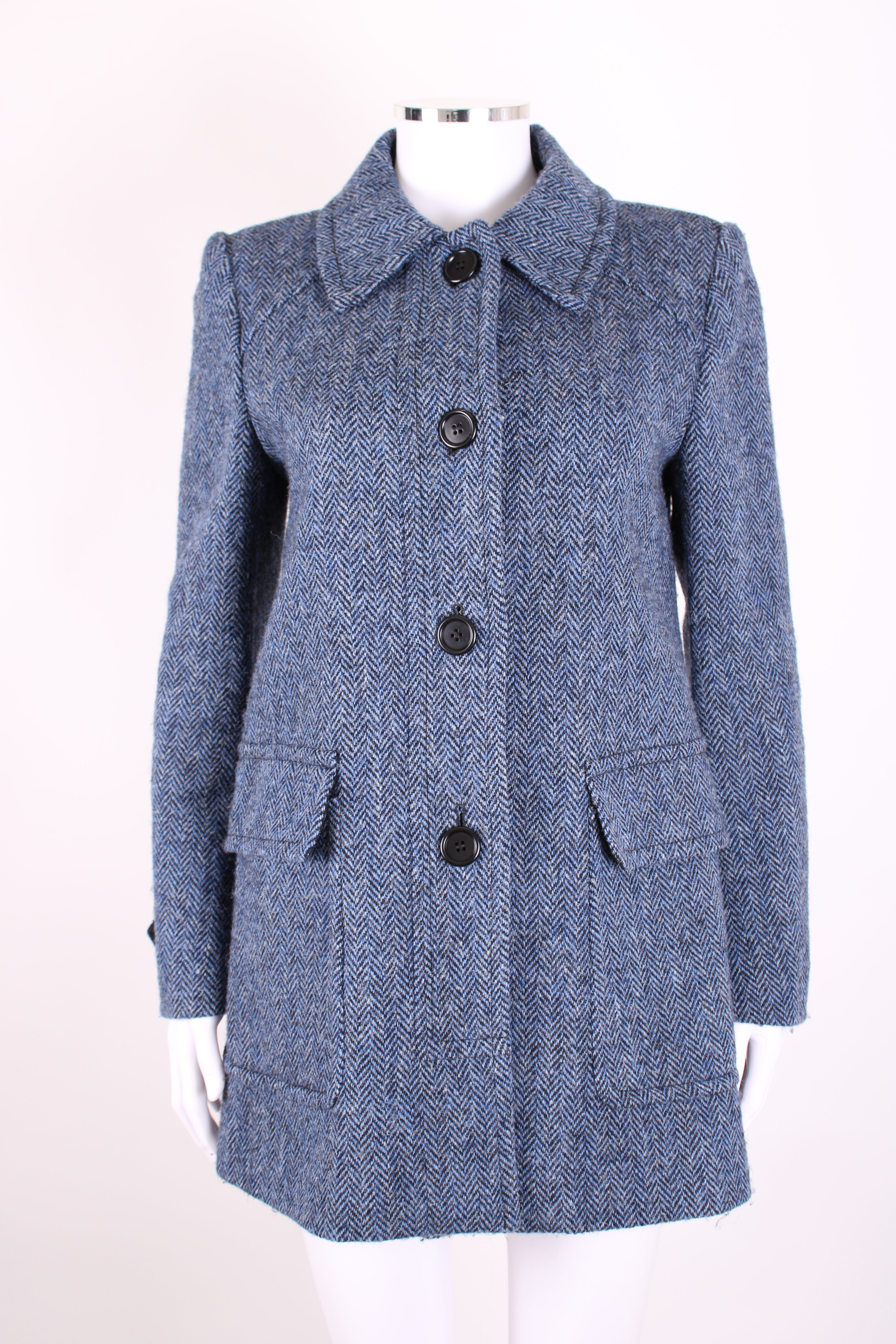 Miu Miu Wool Coat Blue 44