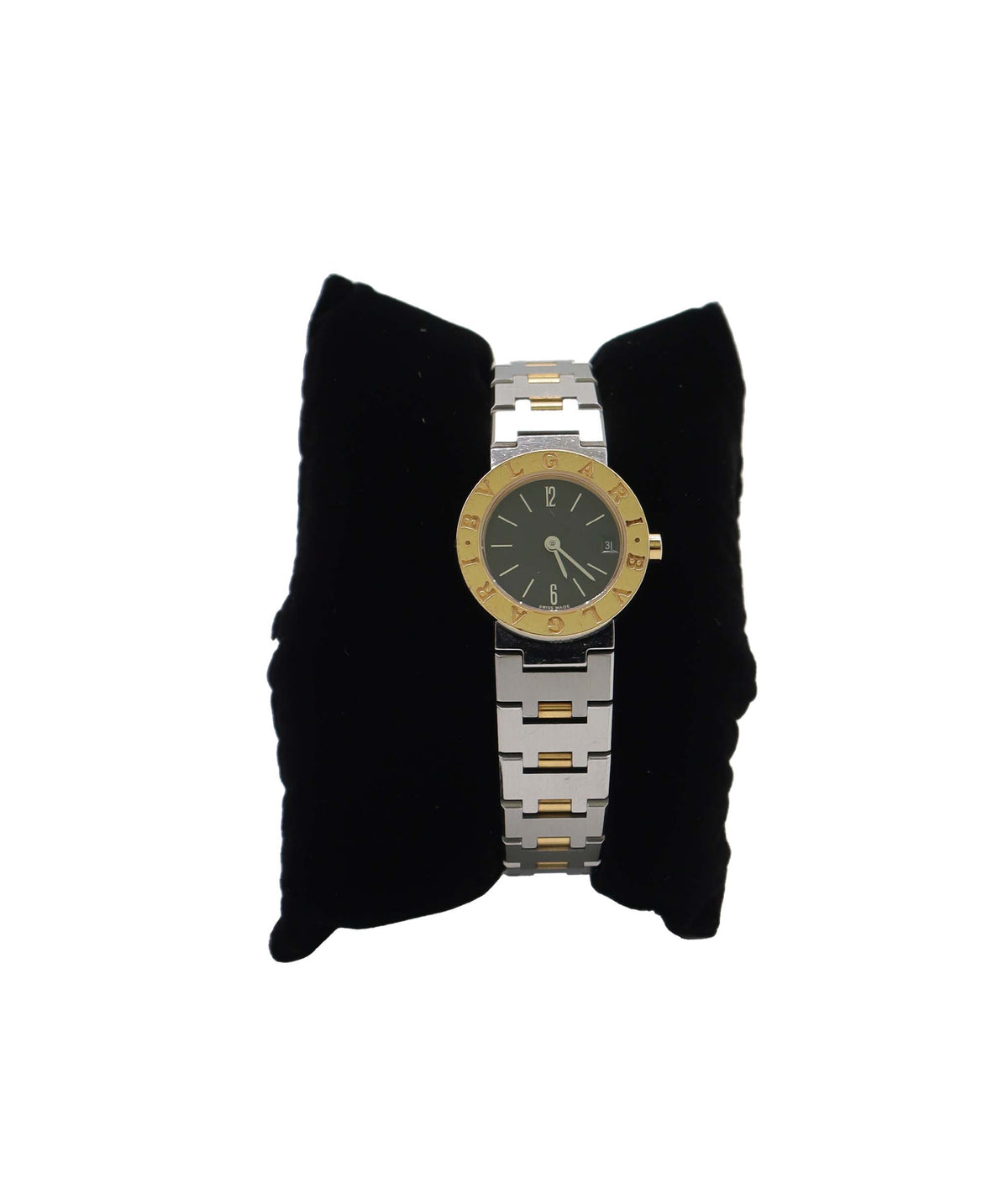 BVLGARI Bulgari Bulgari Combination BB23SGD Vintage Ladies Watch Date Black YG Yellow Gold Quartz Watch BVLGARI BVLGARI DXBS6592