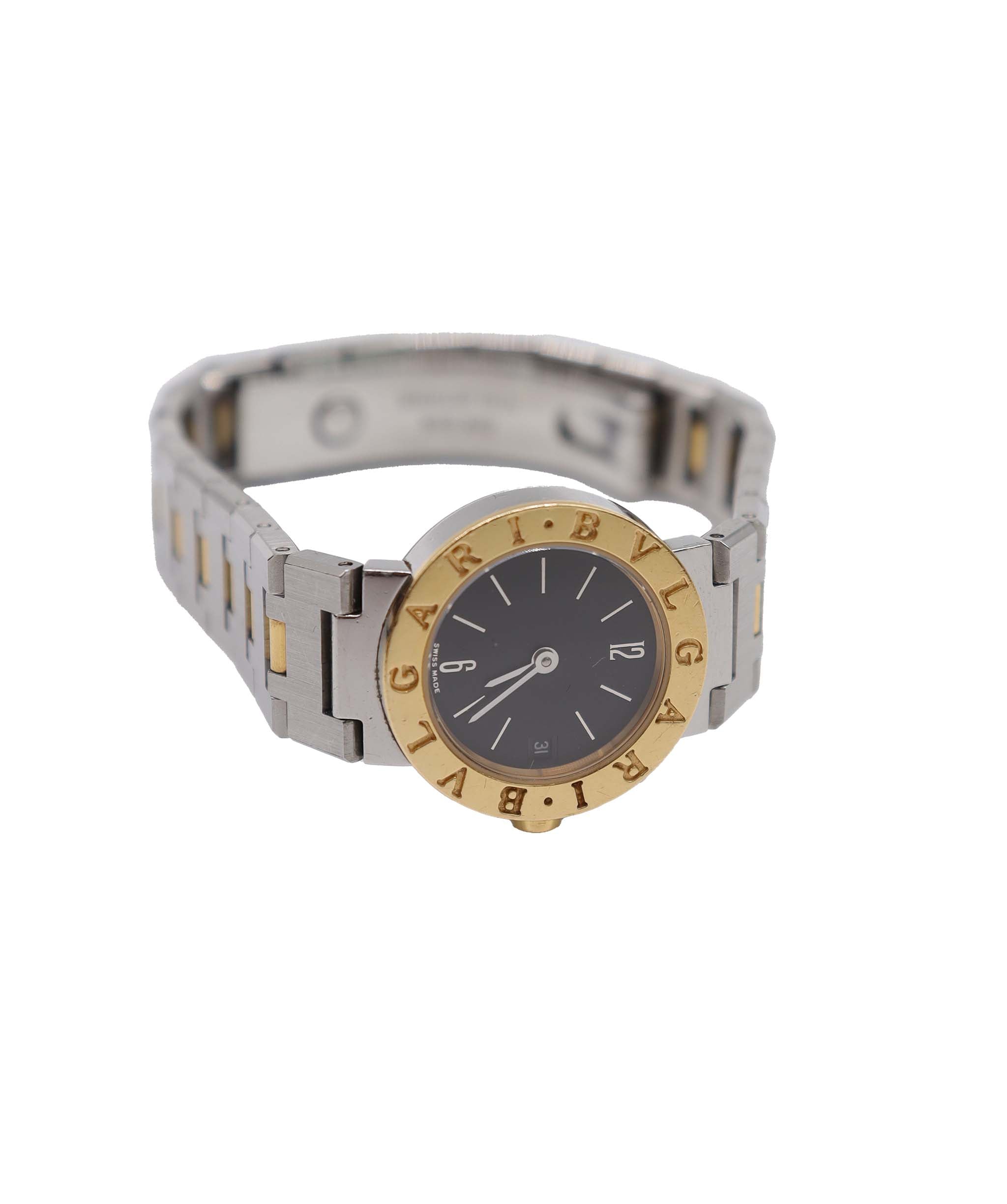 BVLGARI Bulgari Bulgari Combination BB23SGD Vintage Ladies Watch Date Black YG Yellow Gold Quartz Watch BVLGARI BVLGARI DXBS6592