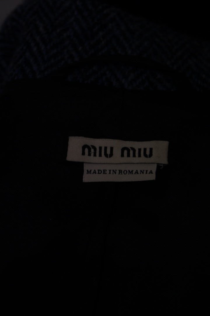 Miu Miu Wool Coat Blue 44