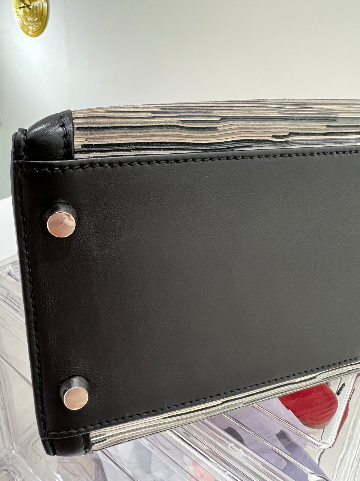 Hermes Kelly 32 Vibrato Black Sellier PHW #C 1999 SYC2367