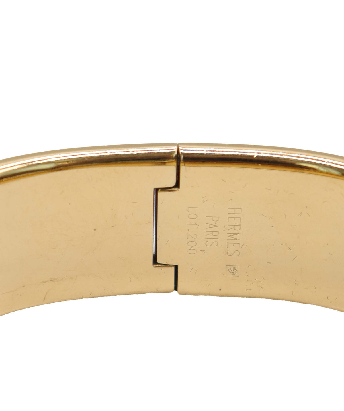 HERMES Loquet LO1 201 Bangle Watch Vintage Women's Watch Gold Quartz Loquet Hermes DXBS6582