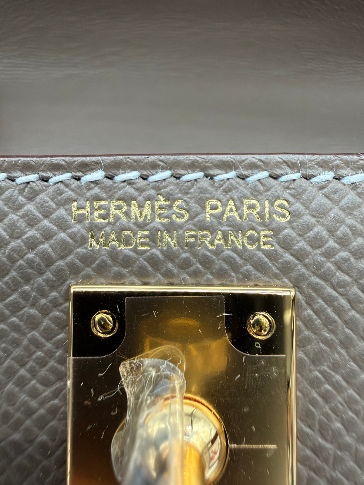 Hermès Mini Kelly Etoupe Epsom Gold Hardware