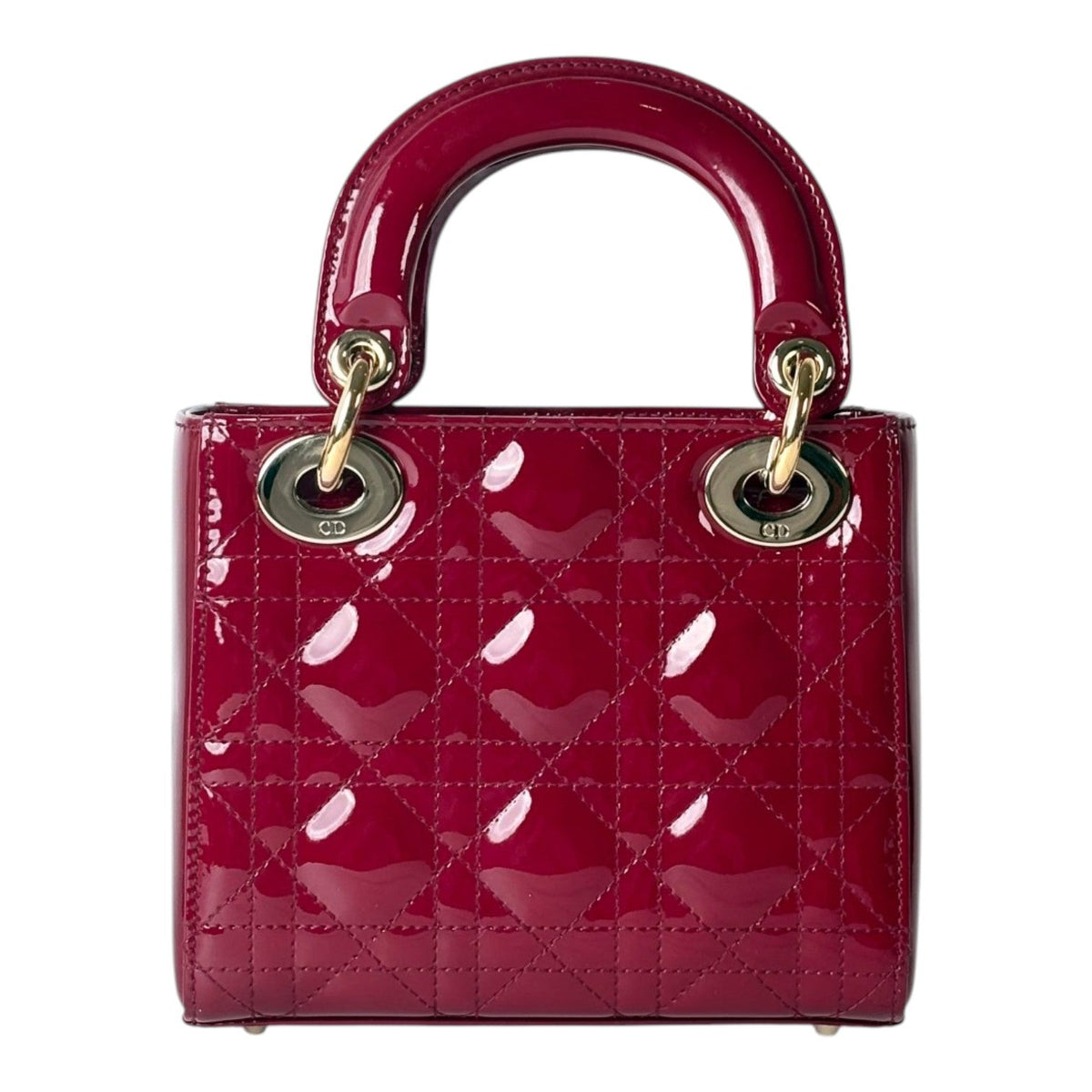Dior Red Lady Dior Mini Bag in Patent