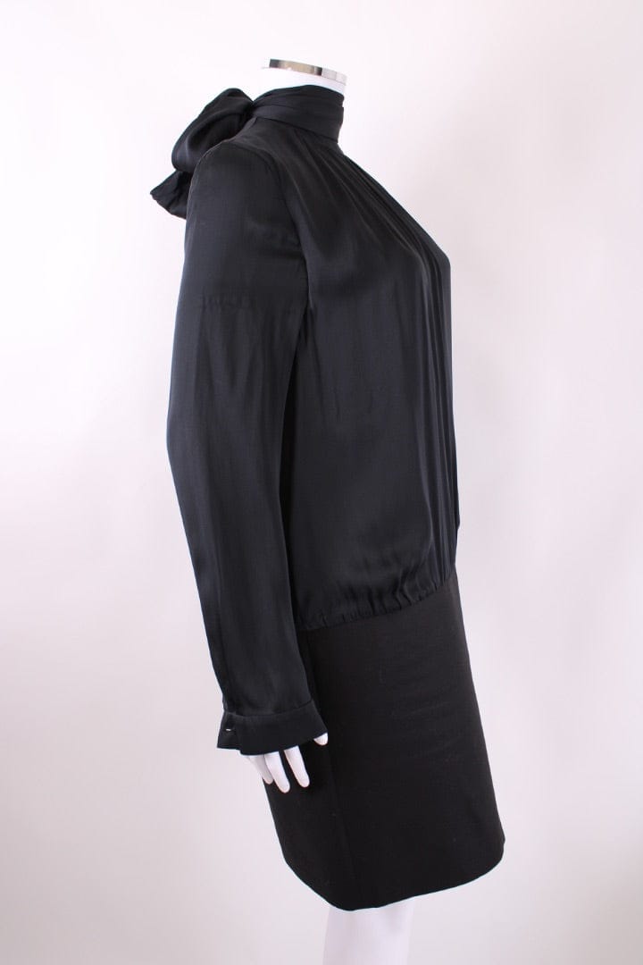 Mulberry L/S Pussy Bow Dress Black 10