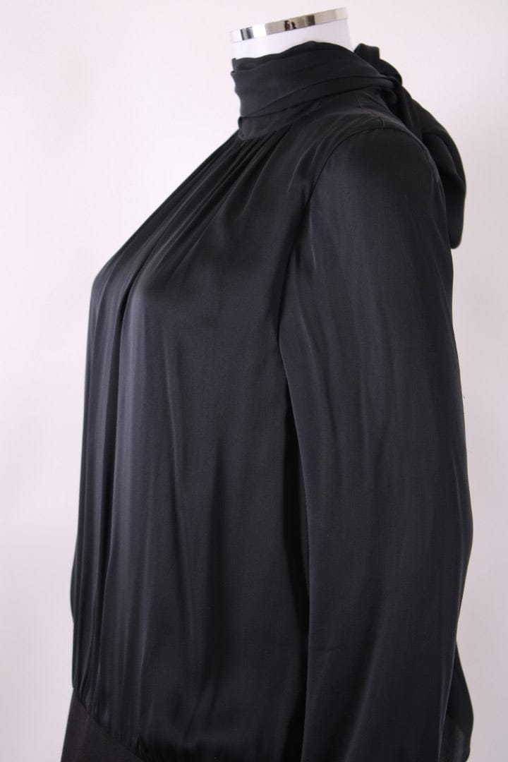 Mulberry L/S Pussy Bow Dress Black 10