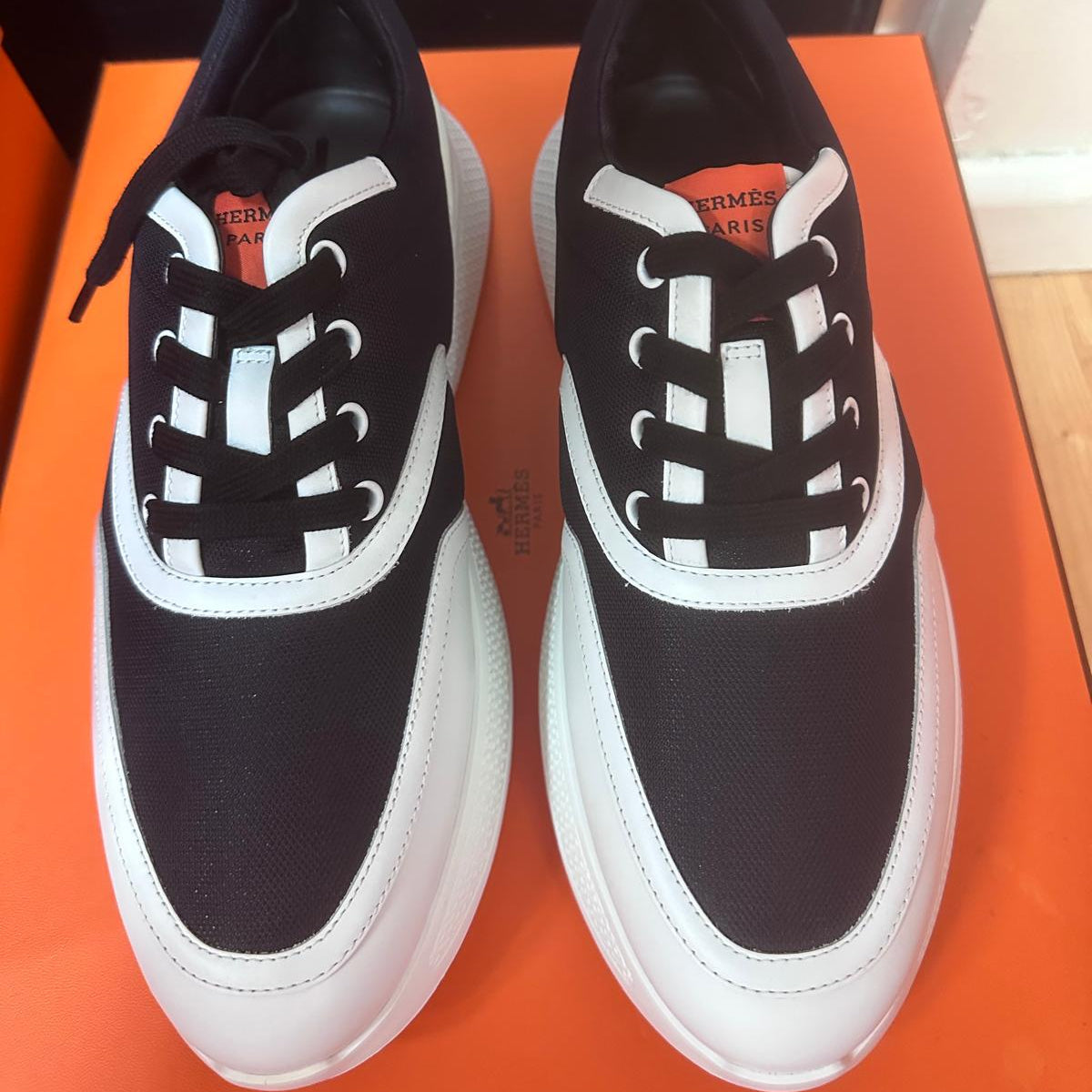 77A. Giga Sneaker Navy with White Leather - Size 35